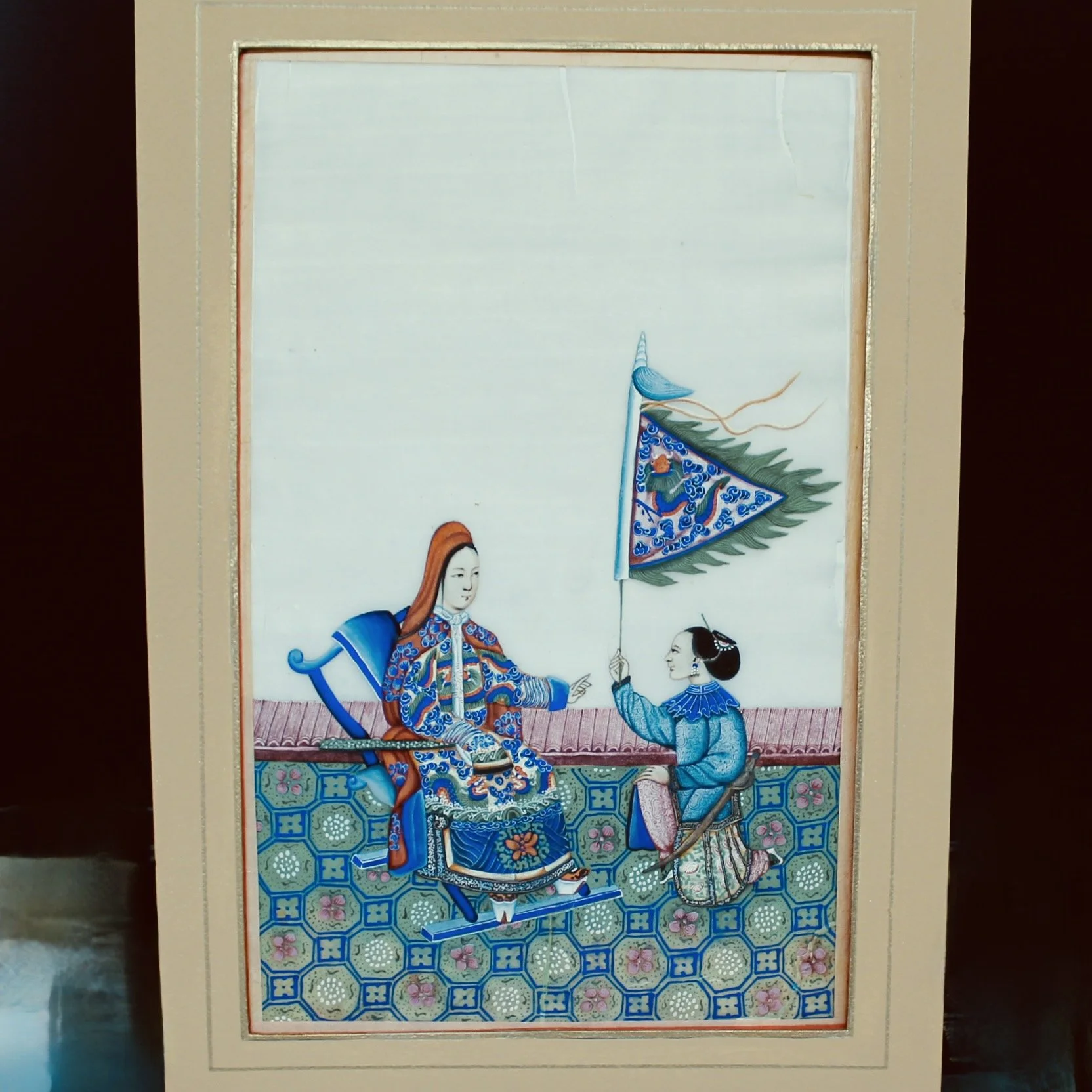 Trio of Fine Chinese Export Paintings on Mulberry Pith Paper, 19th Century