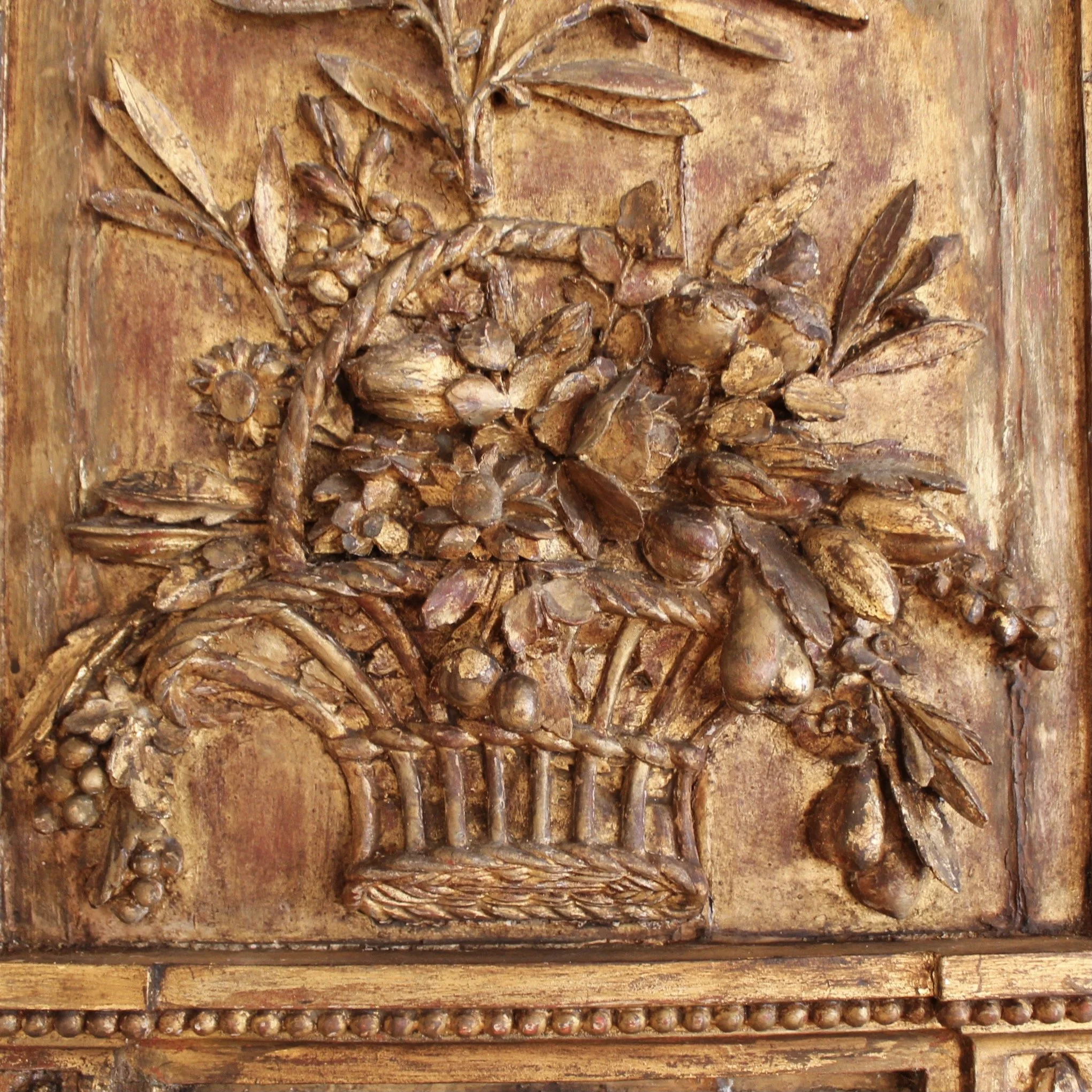 Swedish Gustavian Neoclassical Gilded Pier Mirror with Associated Marble Topped Console