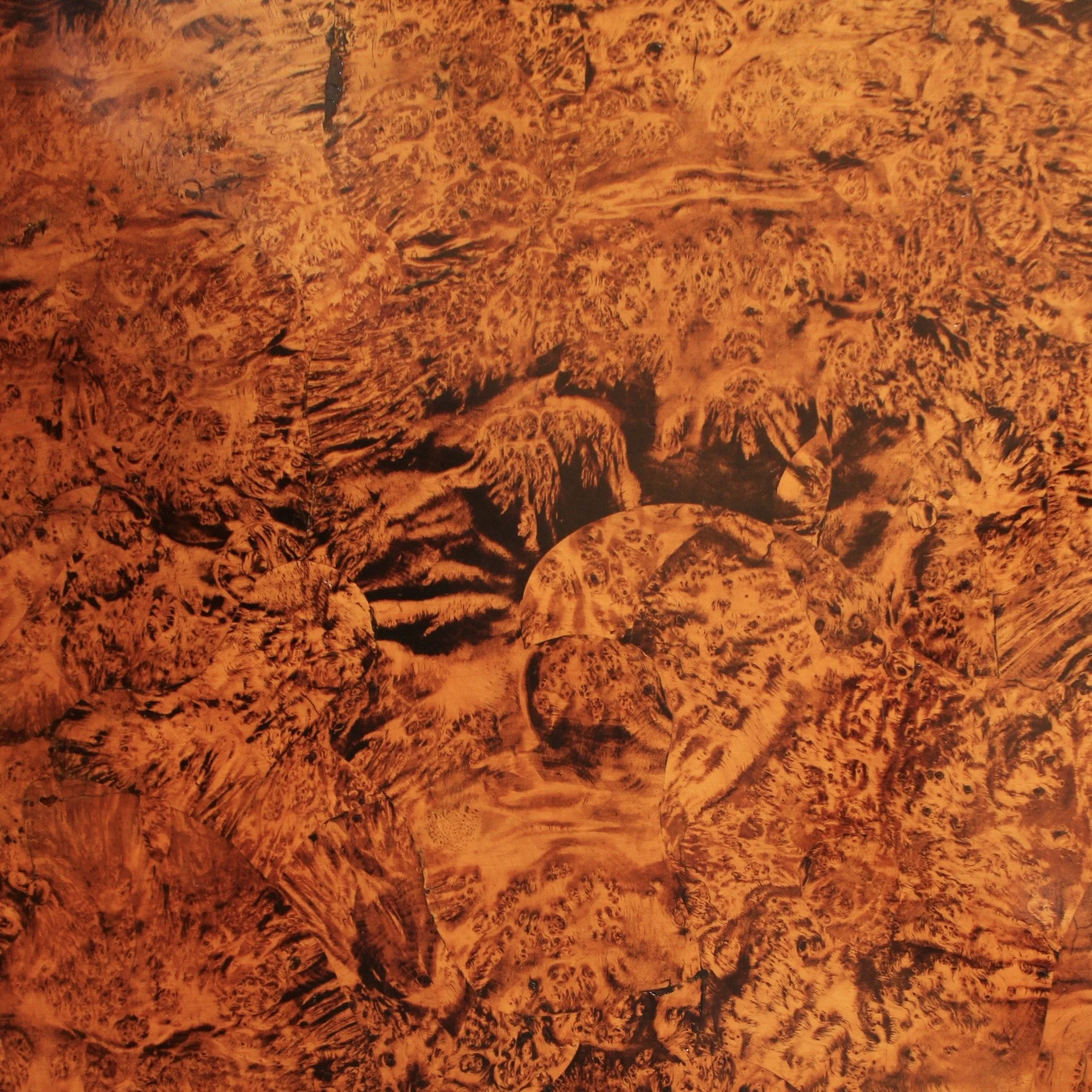 Swedish Alder Root Burl Wood Square Tilt Top Table