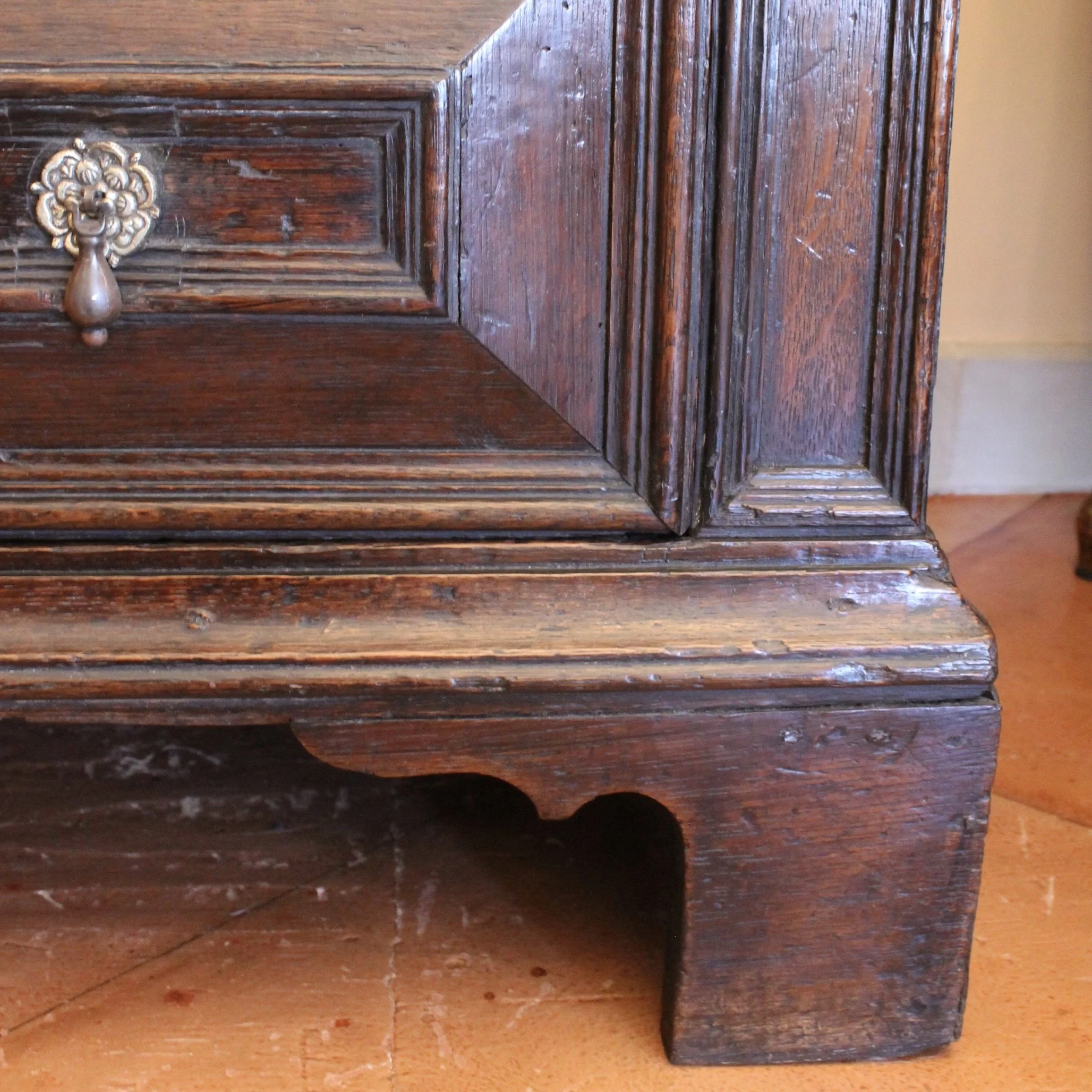 Charles II English Oak Chest of Drawers, 17th century