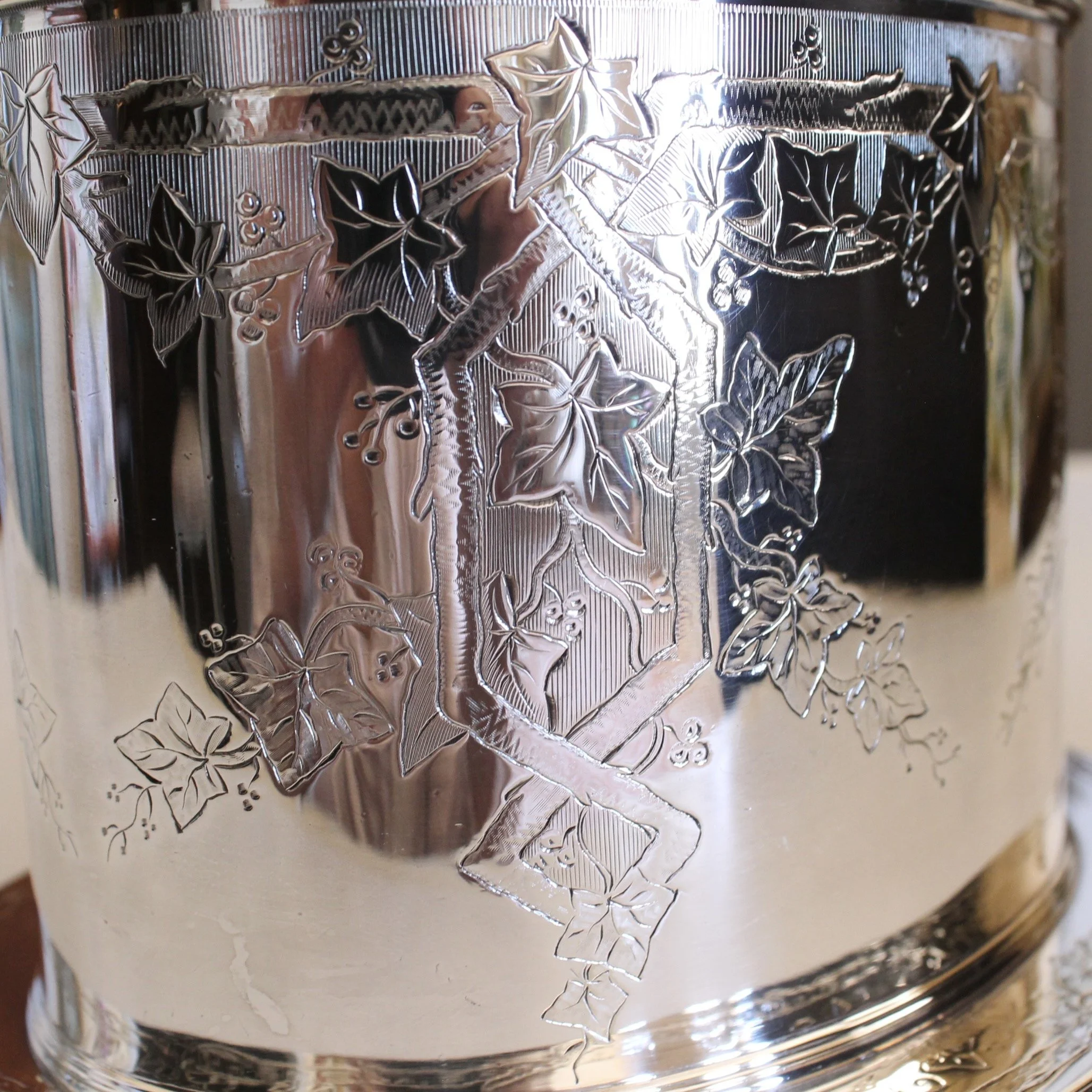 English Silver Plate Biscuit Box