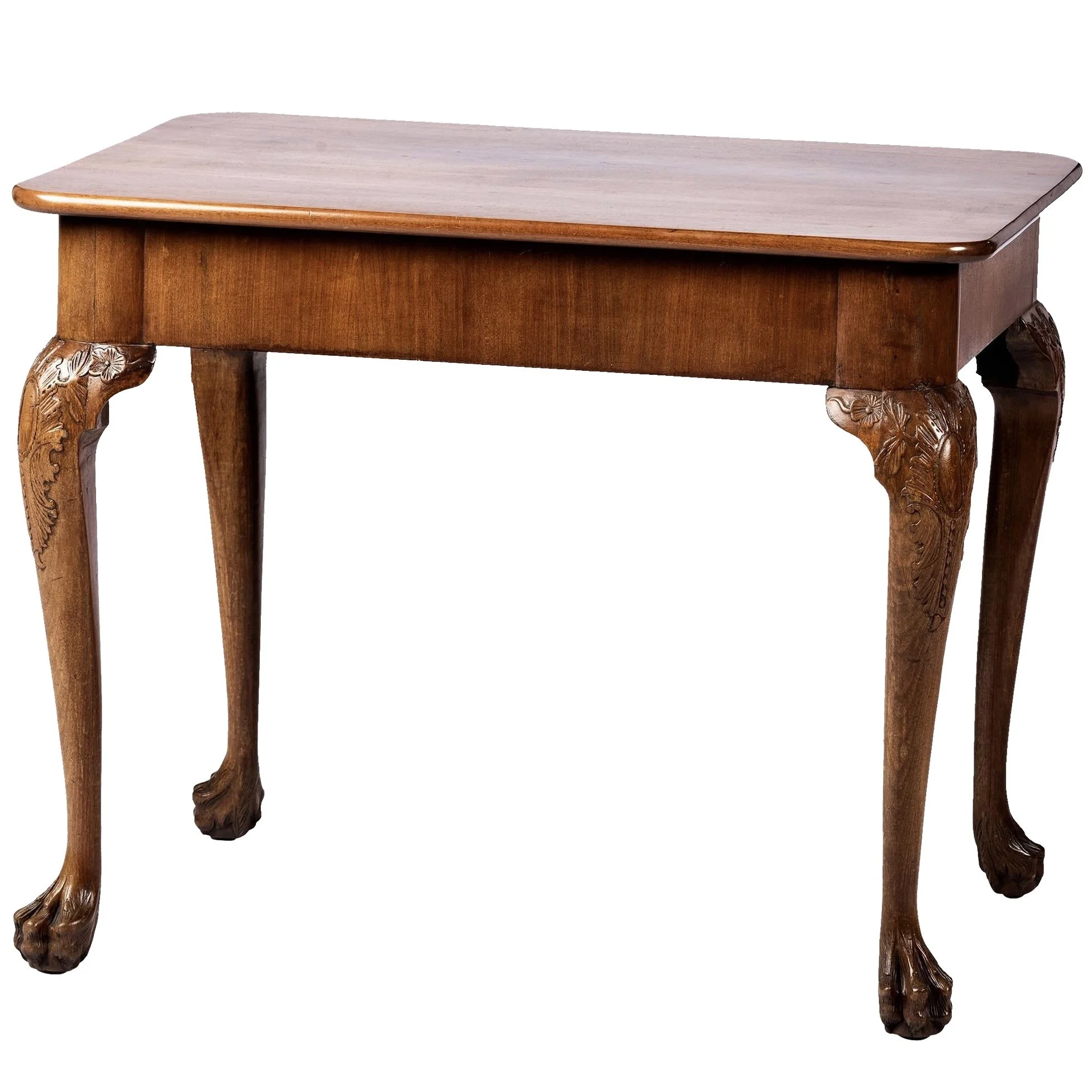 Georgian Carved Center Table or Console Table, with Hairy Paw Feet