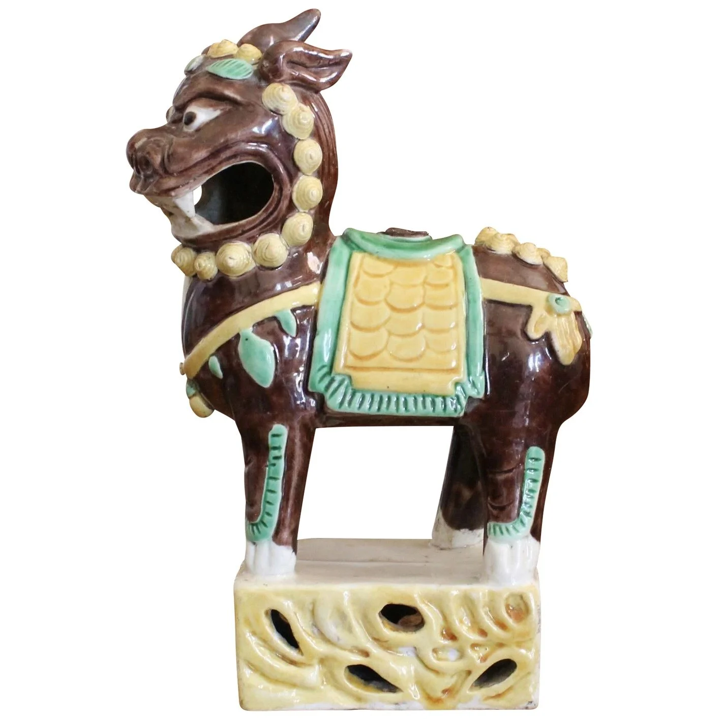 Chinese Porcelain Qilin Joss Stick Holder