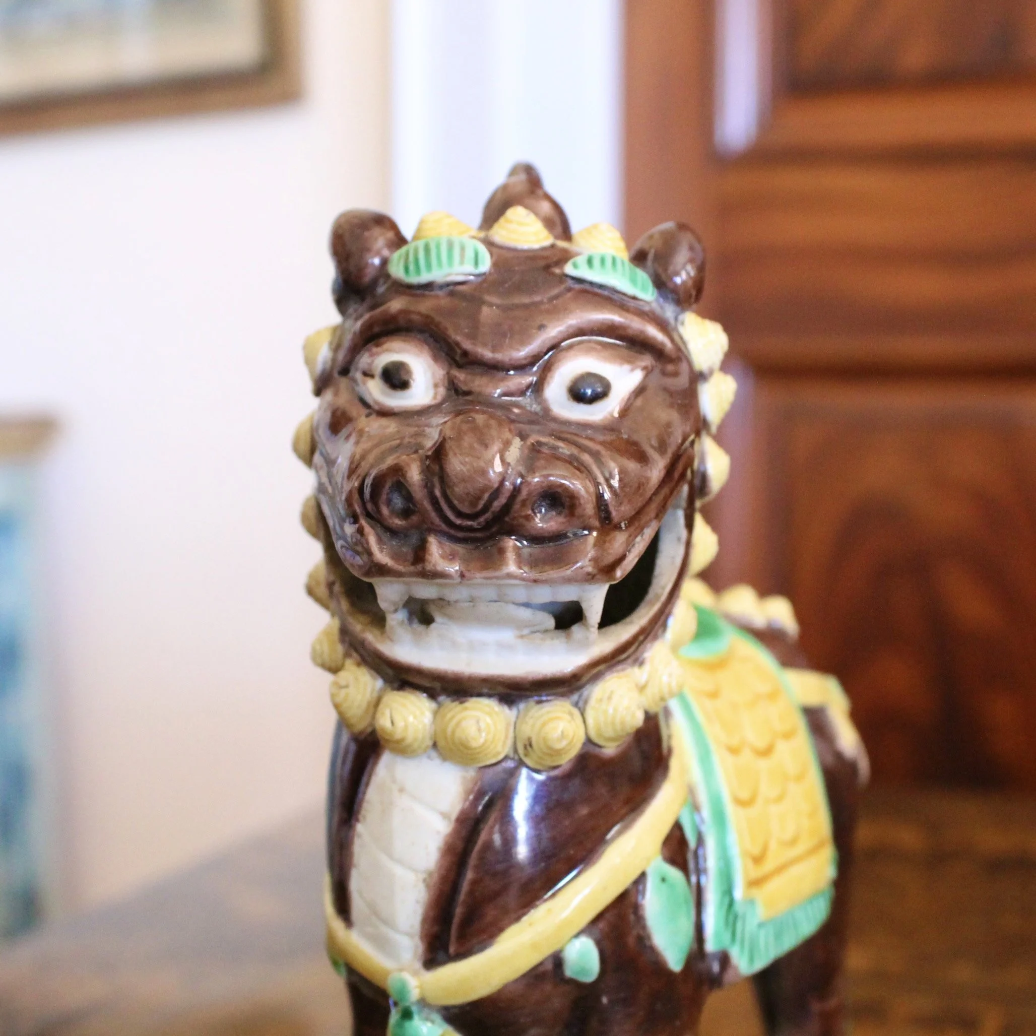 Chinese Porcelain Qilin Joss Stick Holder