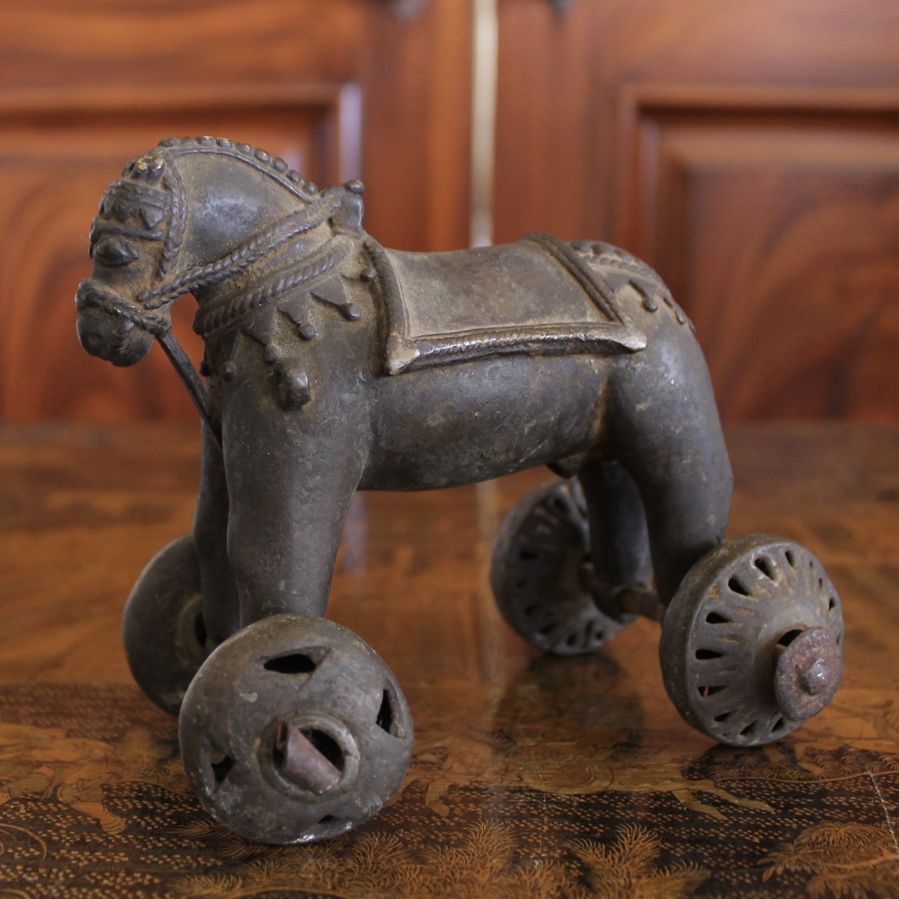 Bronze "Temple Toy" Sculpture of a Horse, 19th Century India