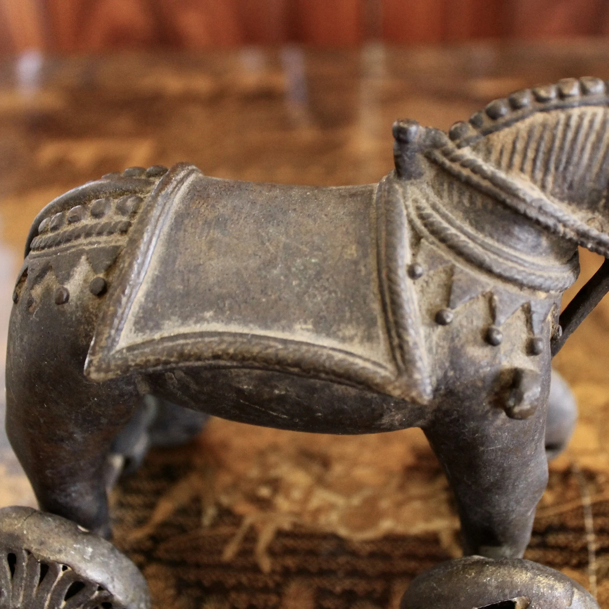 Small Bronze Sculpture of a Stallion, 19th Century India