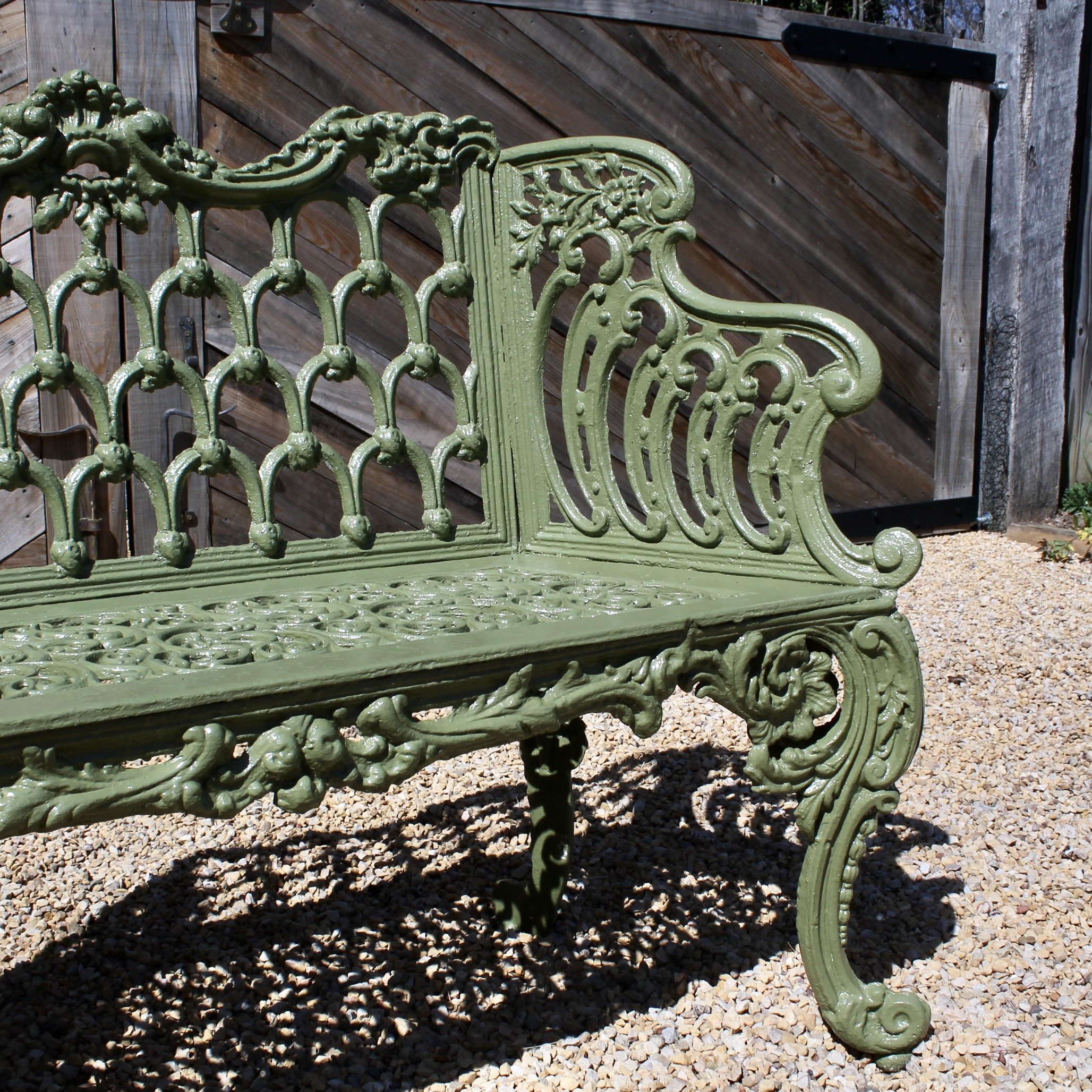 Pair of American "White House" Garden Benches