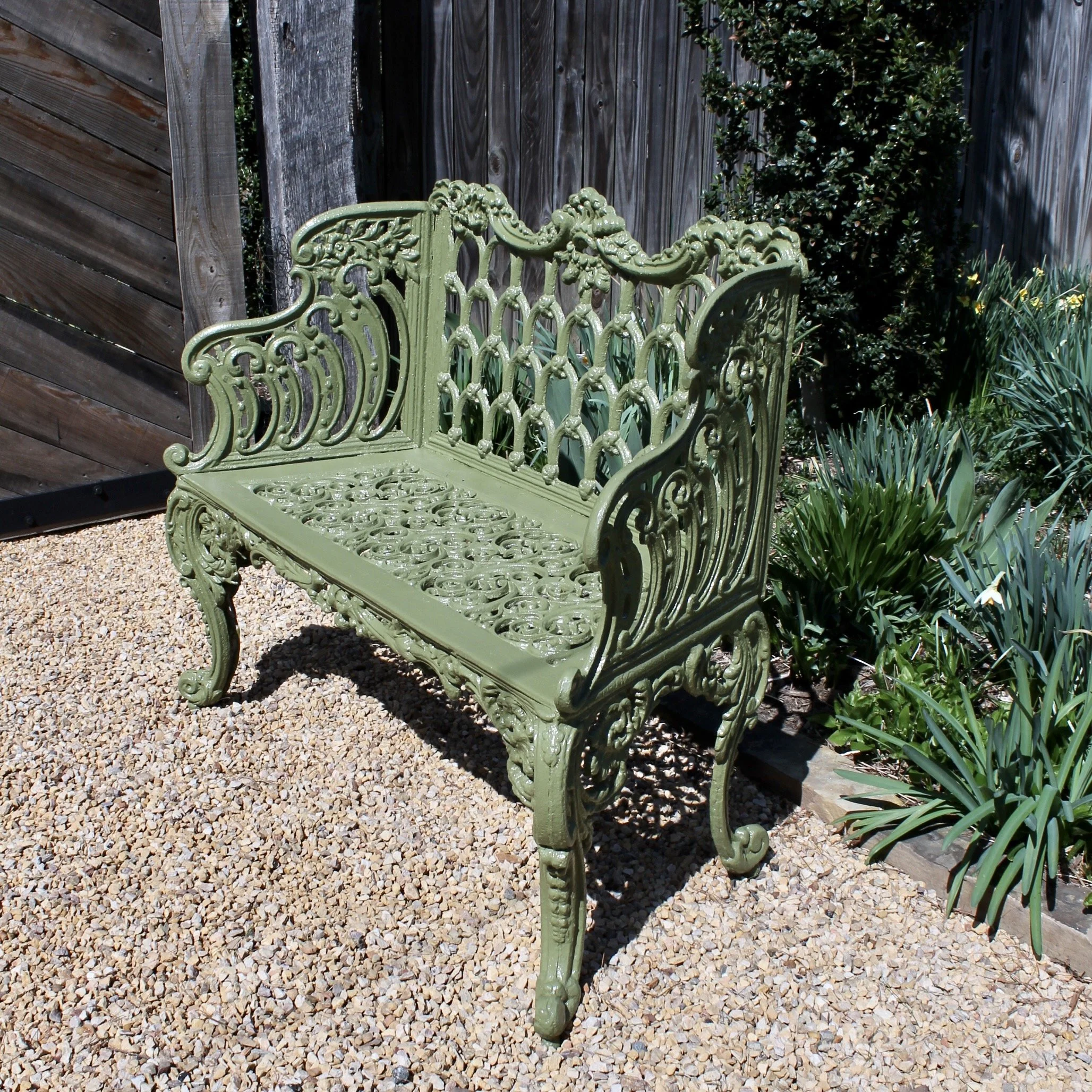 Pair of American "White House" Garden Benches