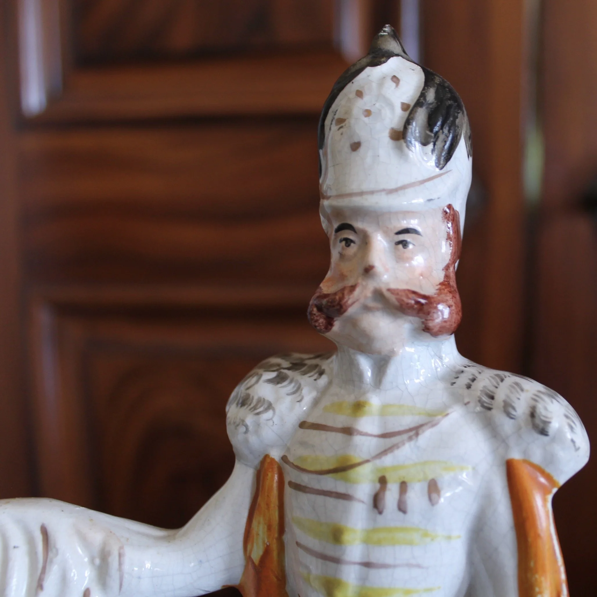 Large Staffordshire Military Figures on Horseback- a pair