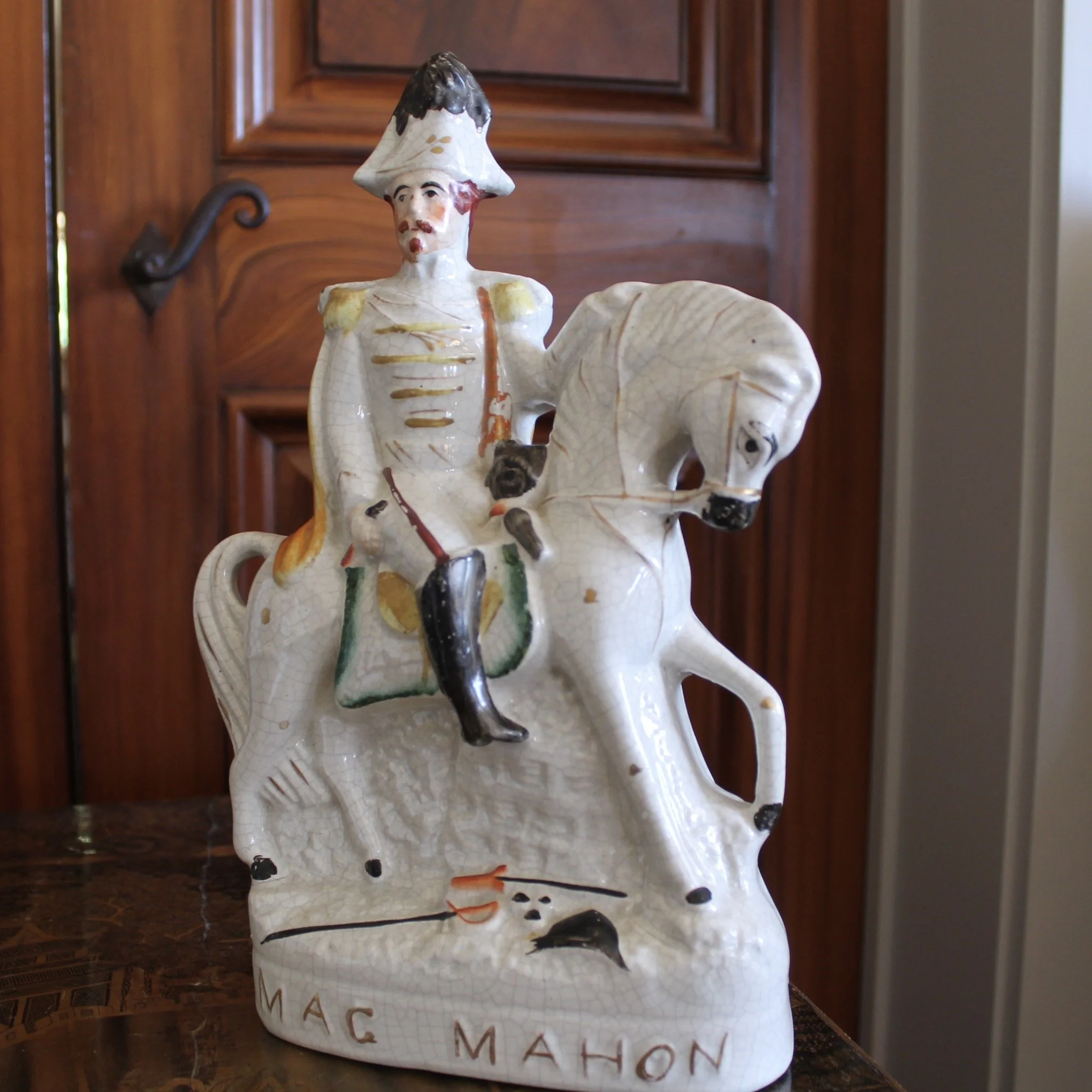 Large Staffordshire Military Figures on Horseback- a pair