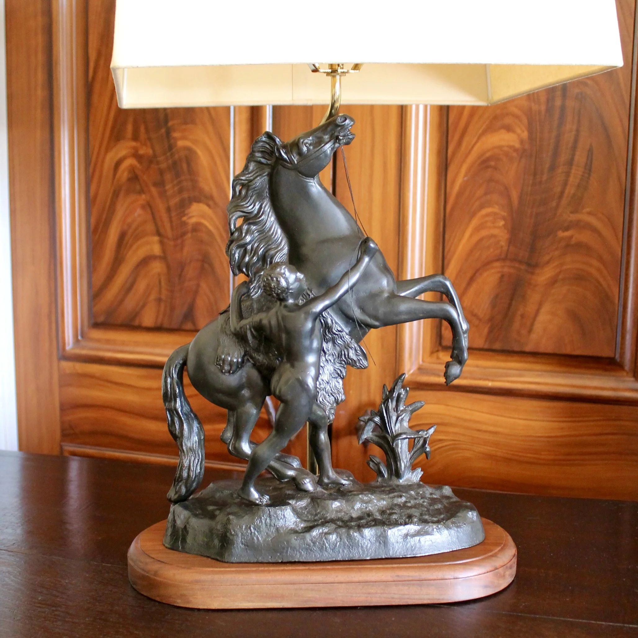 Marly Horse (Cheval De Marly) Cast Spelter Lamp