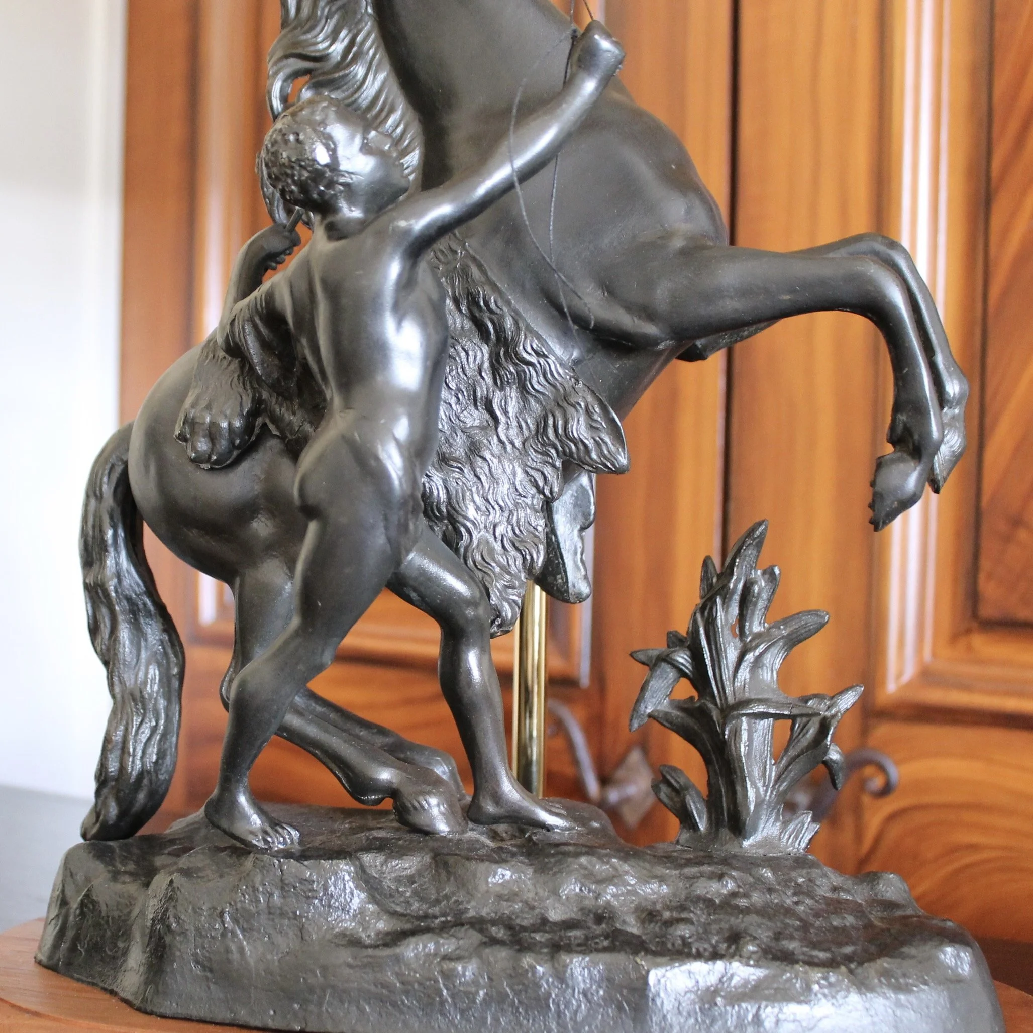 Marly Horse (Cheval De Marly) Cast Spelter Lamp