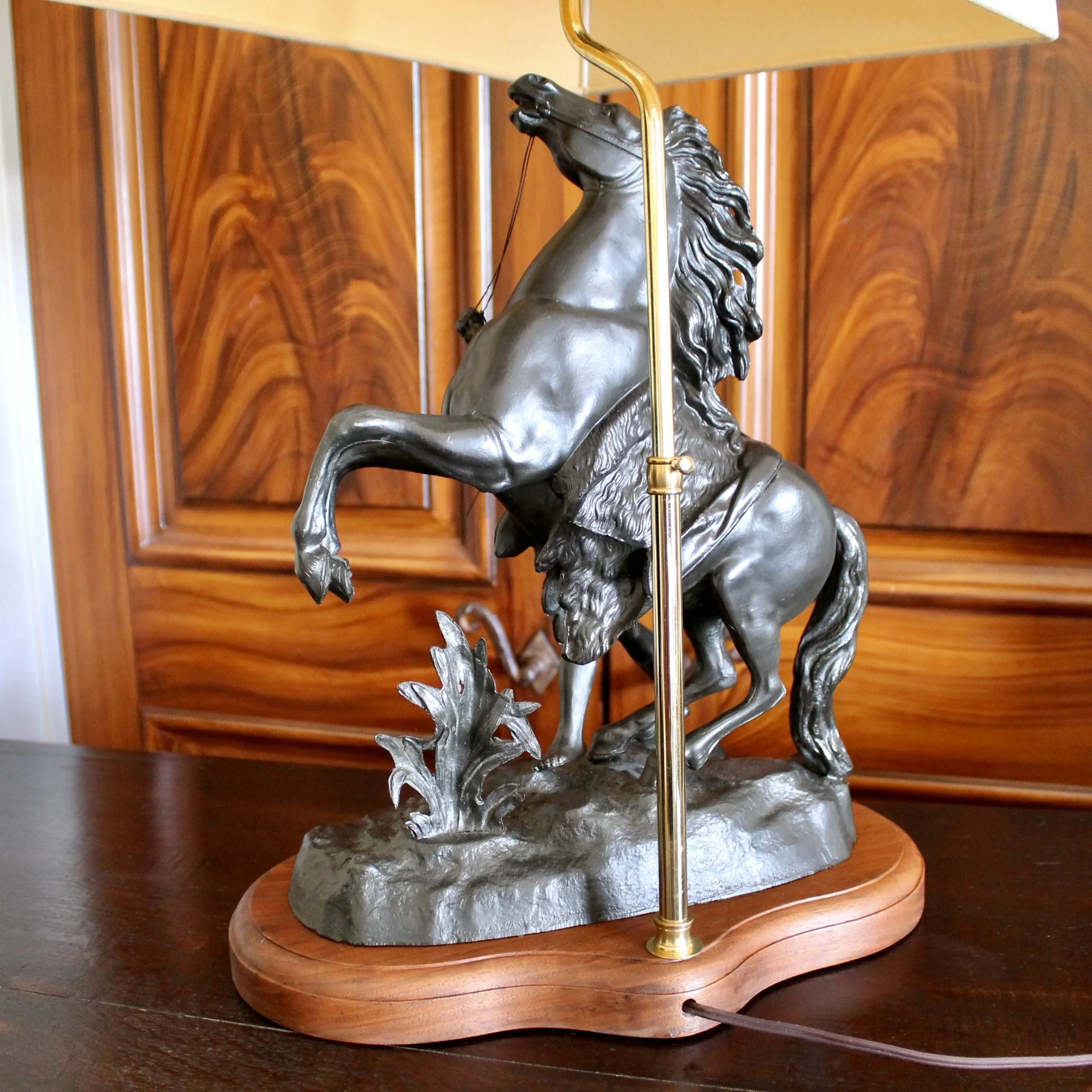 Marly Horse (Cheval De Marly) Cast Spelter Lamp