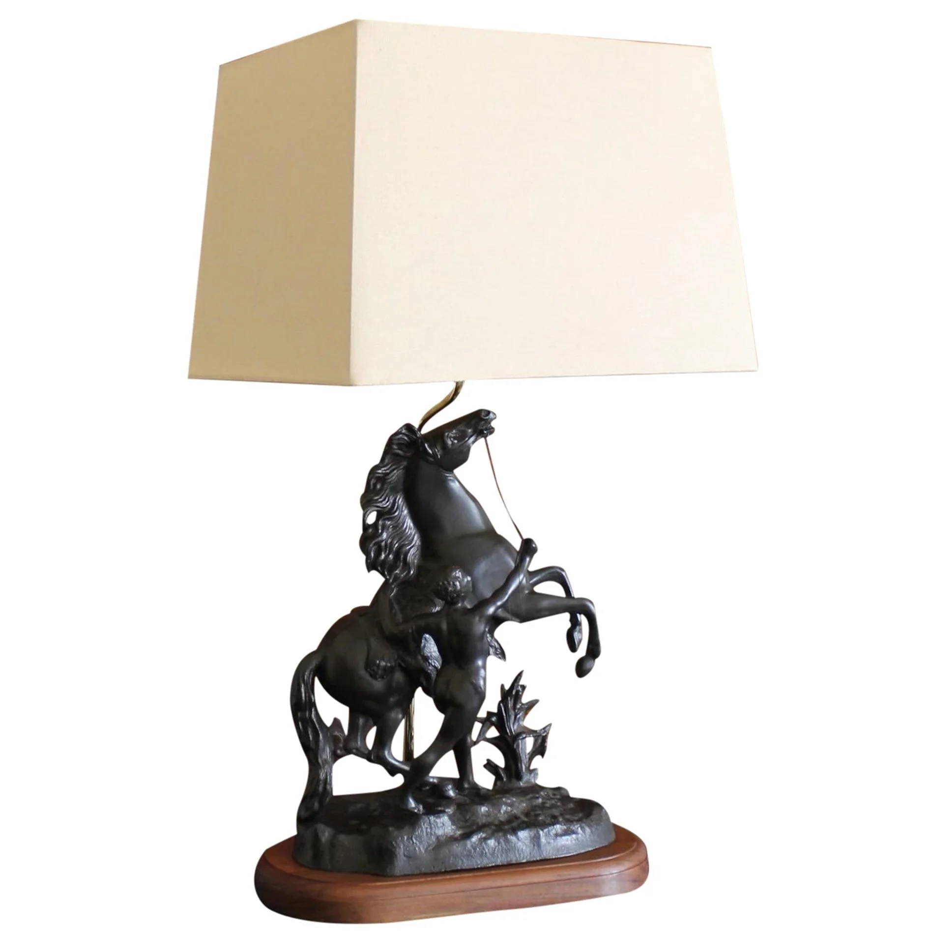 Marly Horse (Cheval De Marly) Cast Spelter Lamp