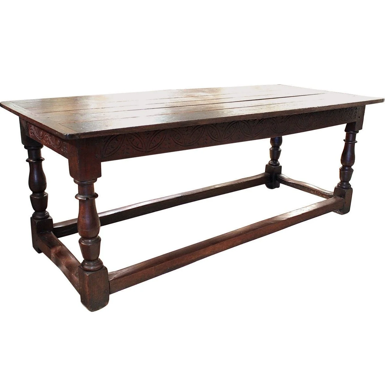 English Oak Refectory Table, Late 17th Century