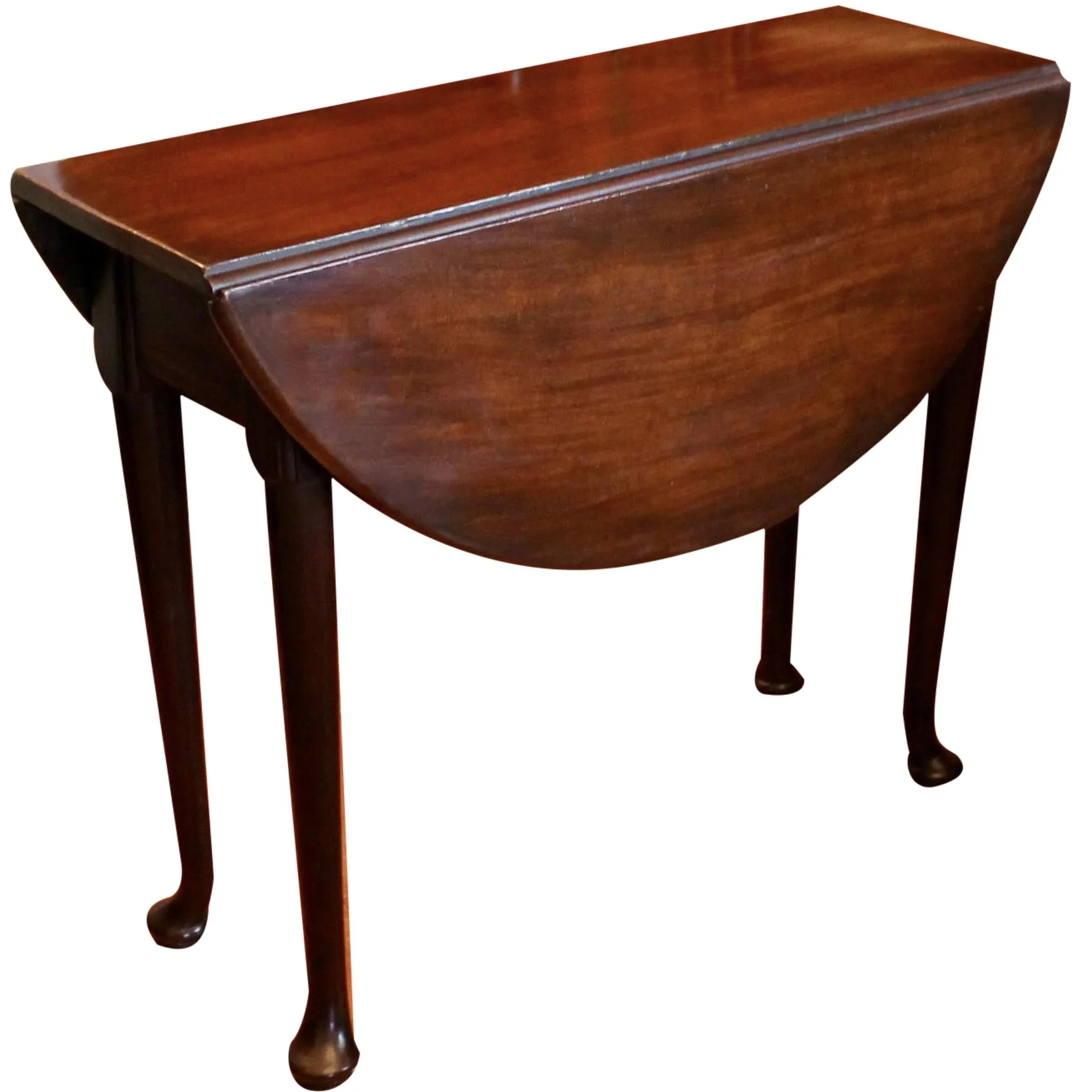 Small George II English Mahogany Drop-Leaf Table
