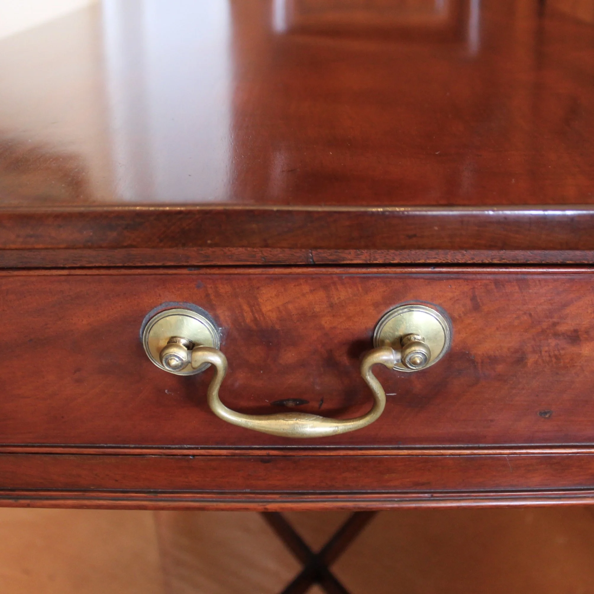American (Philadelphia) Mahogany Pembroke Table with Marlborough Footed Square Chamfered Legs, 18th Century