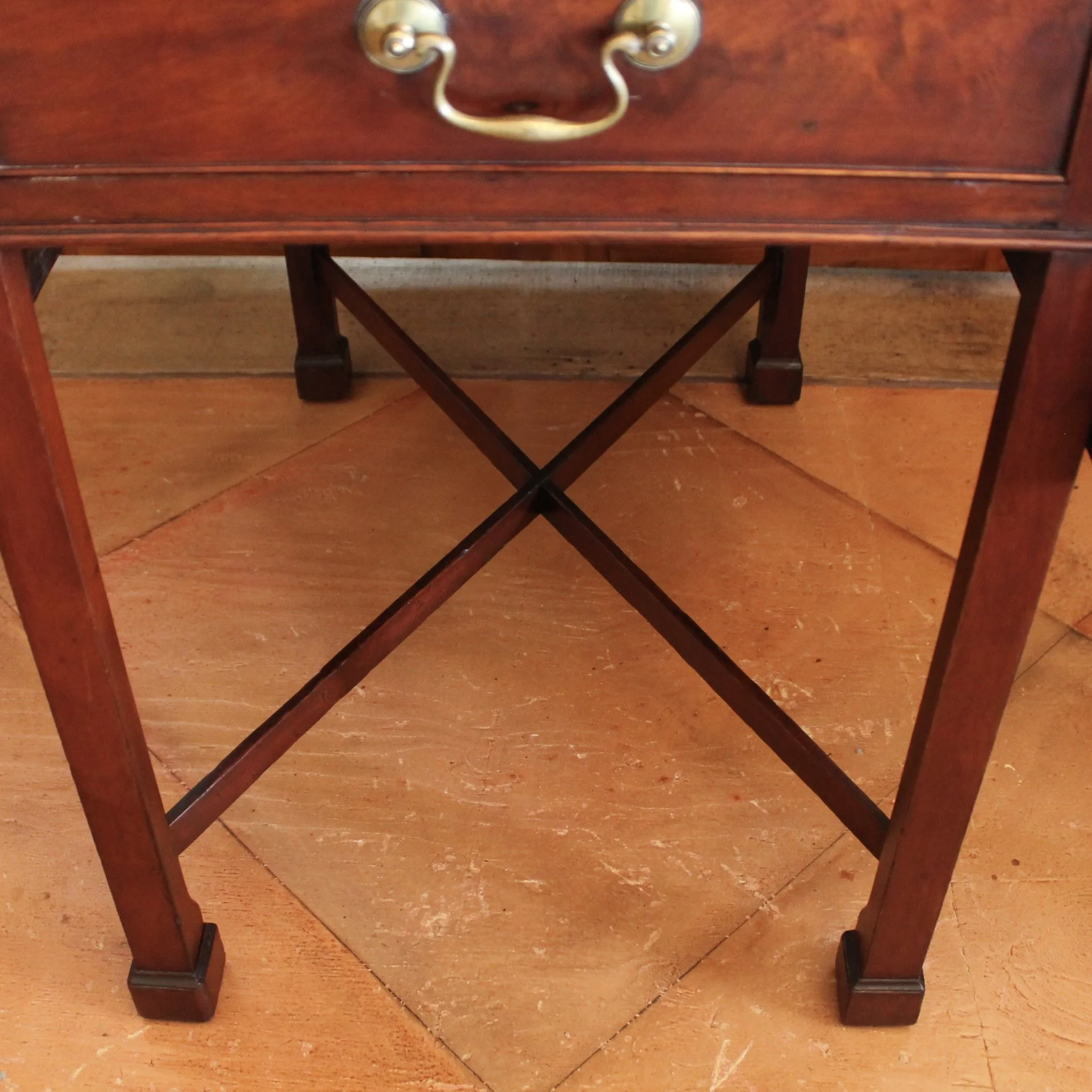 American (Philadelphia) Mahogany Pembroke Table with Marlborough Footed Square Chamfered Legs, 18th Century