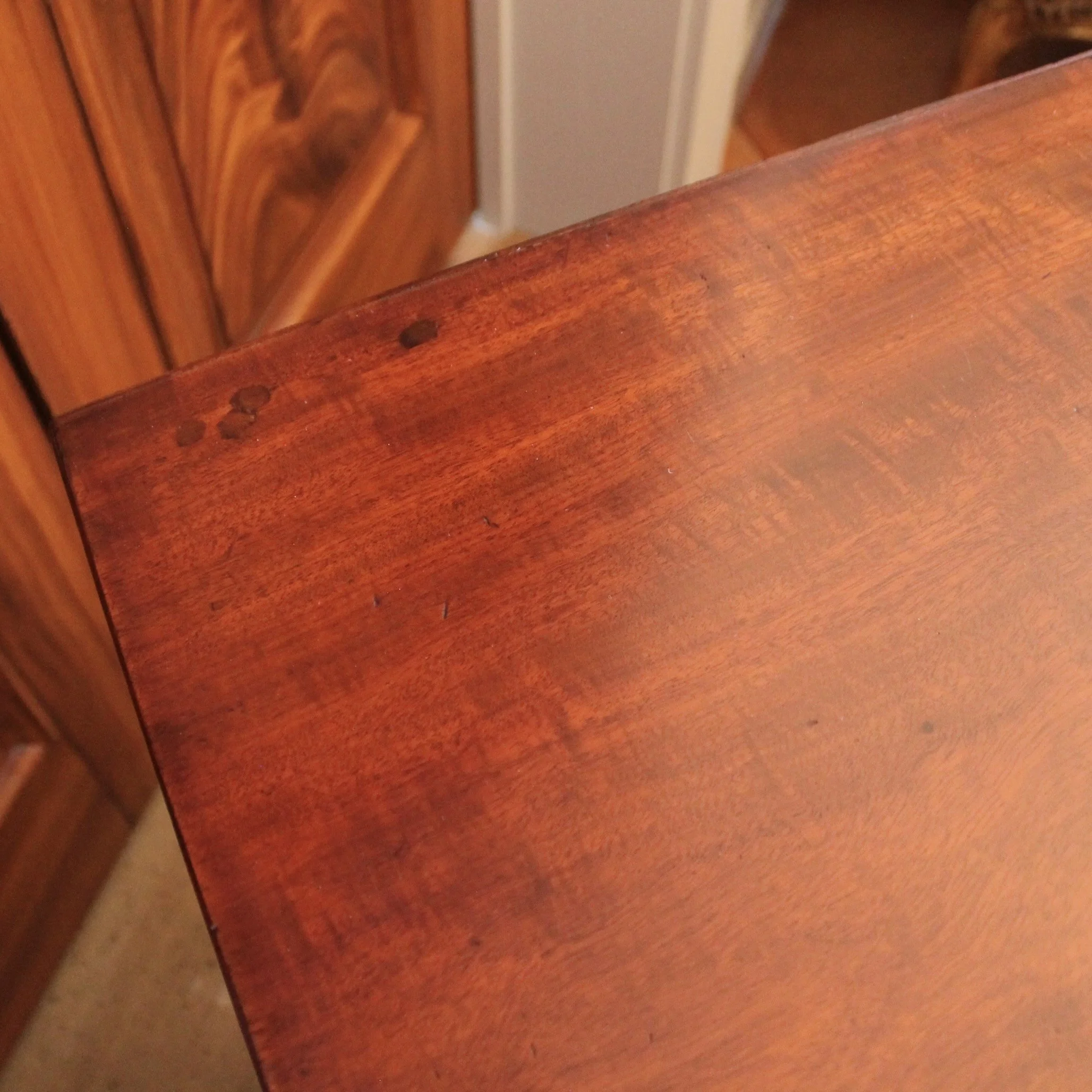 American (Philadelphia) Mahogany Pembroke Table with Marlborough Footed Square Chamfered Legs, 18th Century