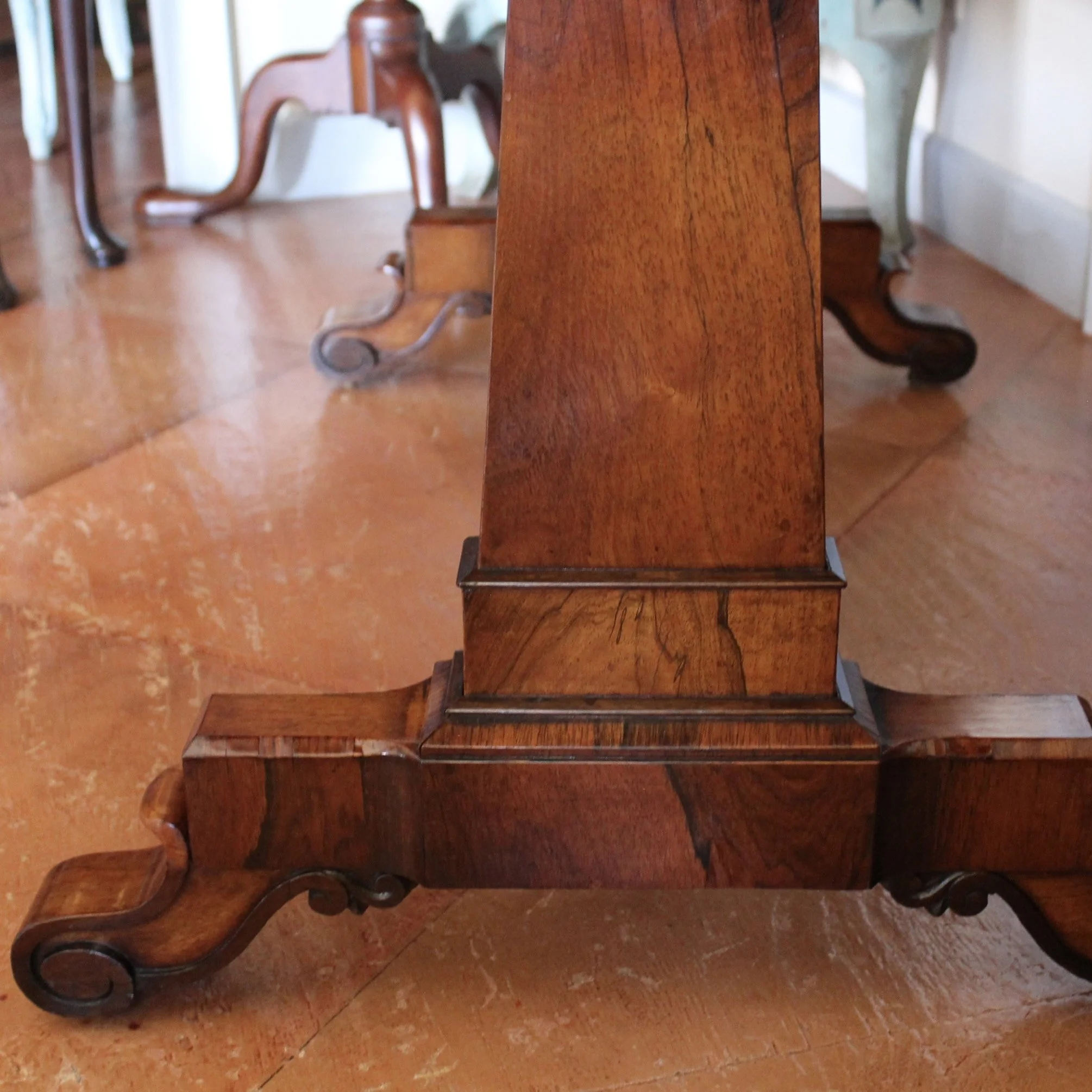 Fine English Regency Figured Rosewood Sofa Table