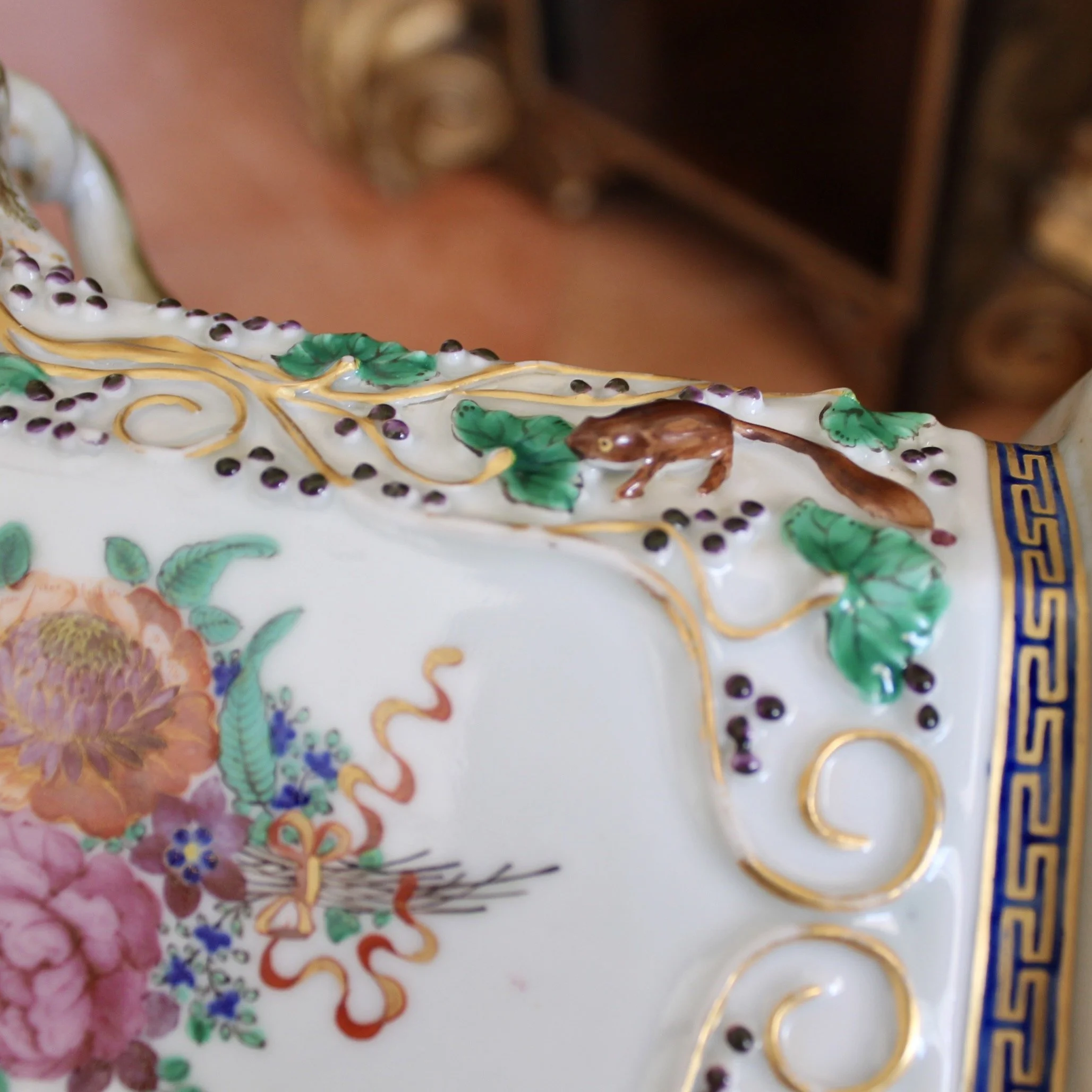 Chinese Export Bough Pot, 19th Century Famille Rose