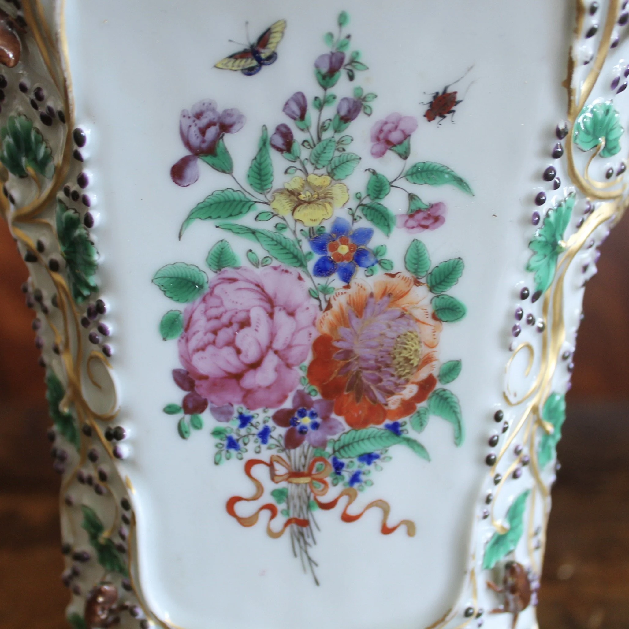 Chinese Export Bough Pot, 19th Century Famille Rose