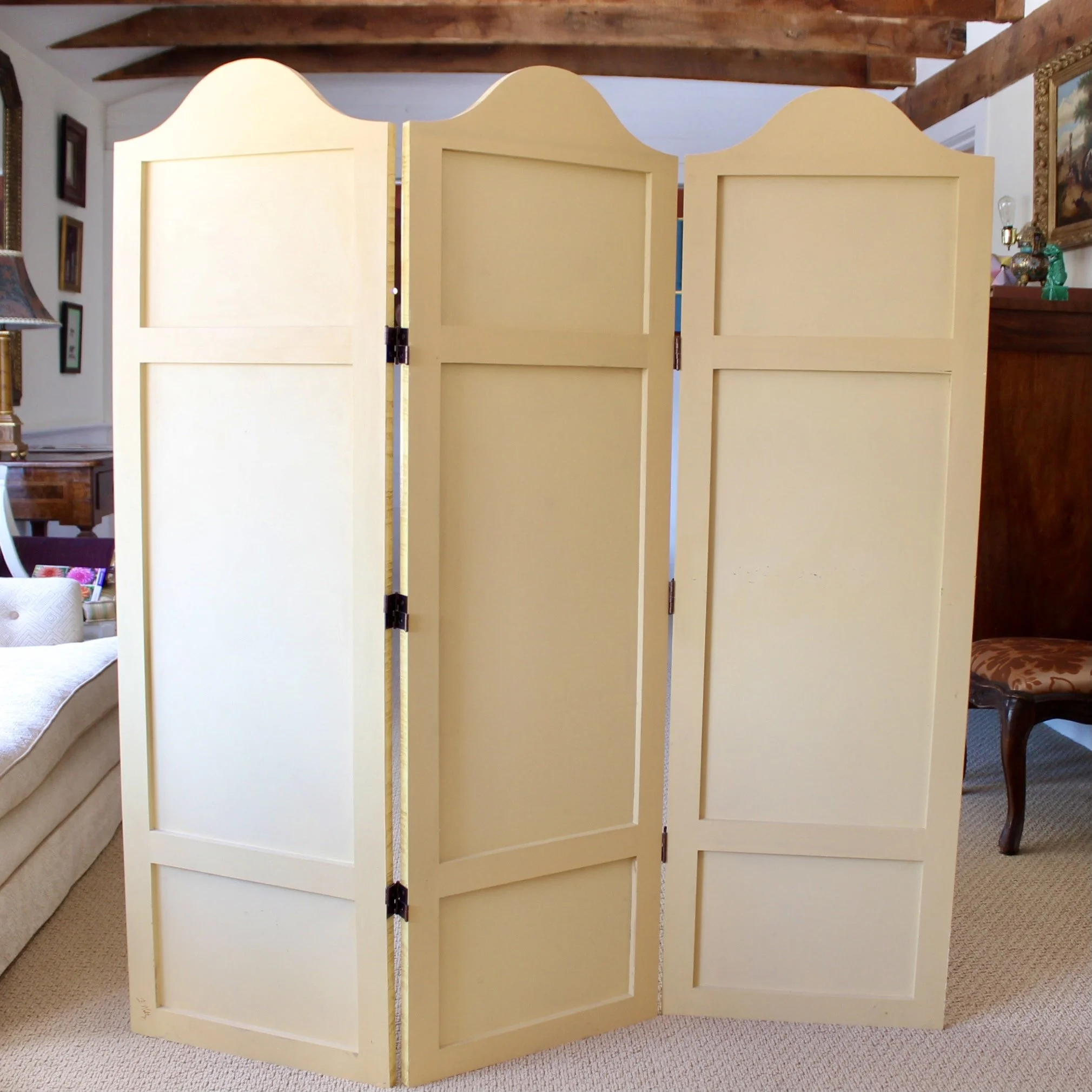 Decorative Folding Screen, Faux Bird’s Eye Maple Wood Grained