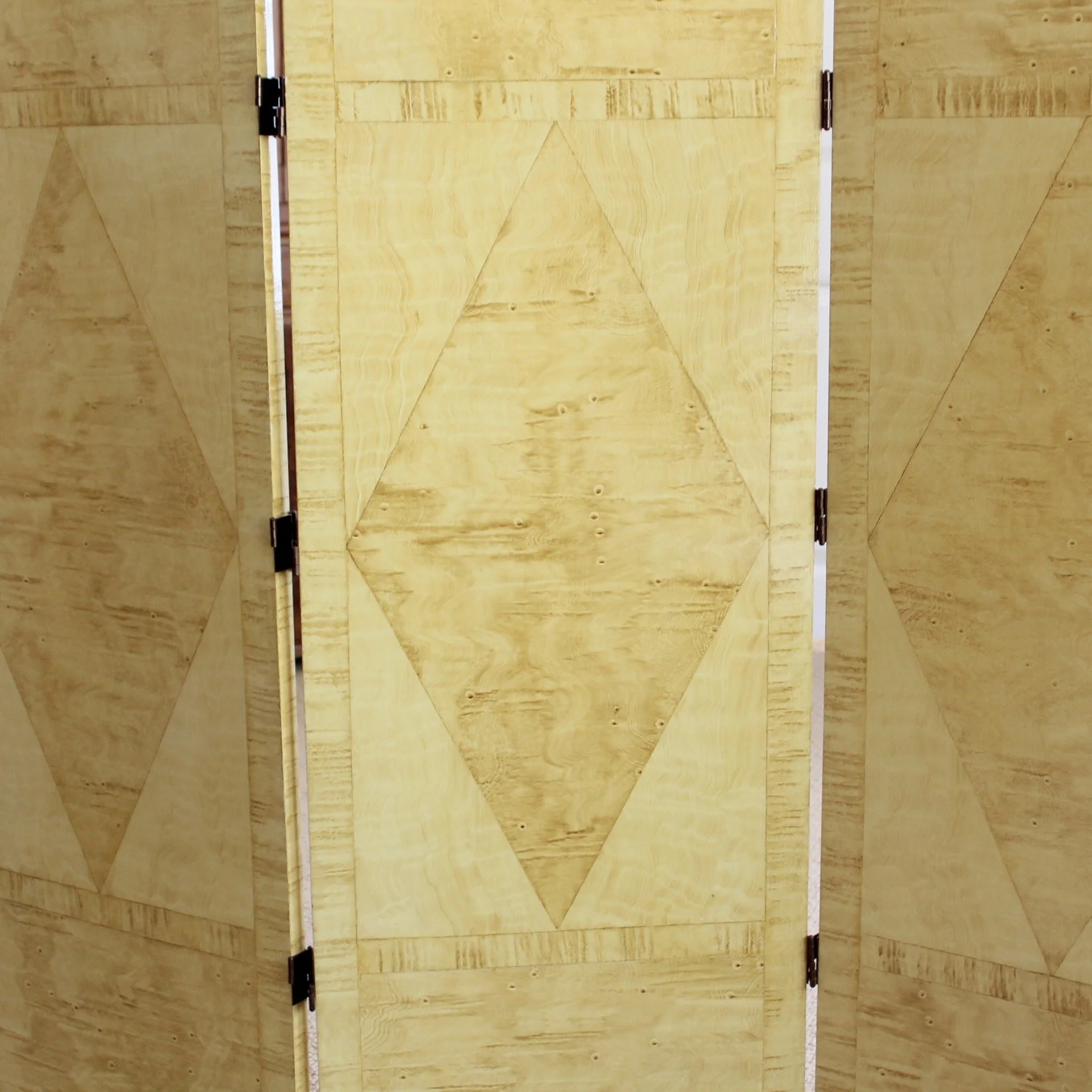 Decorative Folding Screen, Faux Bird’s Eye Maple Wood Grained