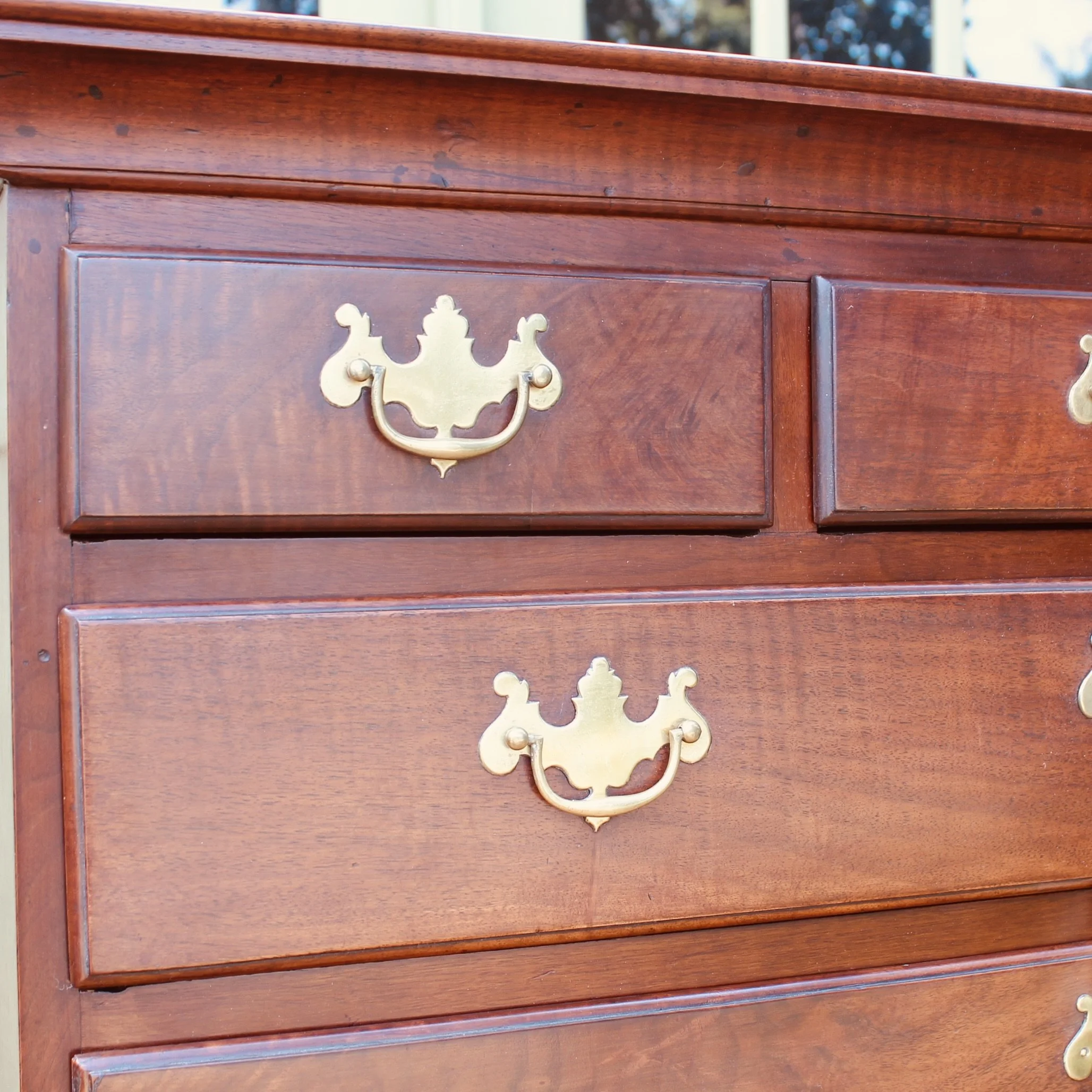 American (Philadelphia) Walnut Chest on Frame with Stocking Feet, ca. 1750