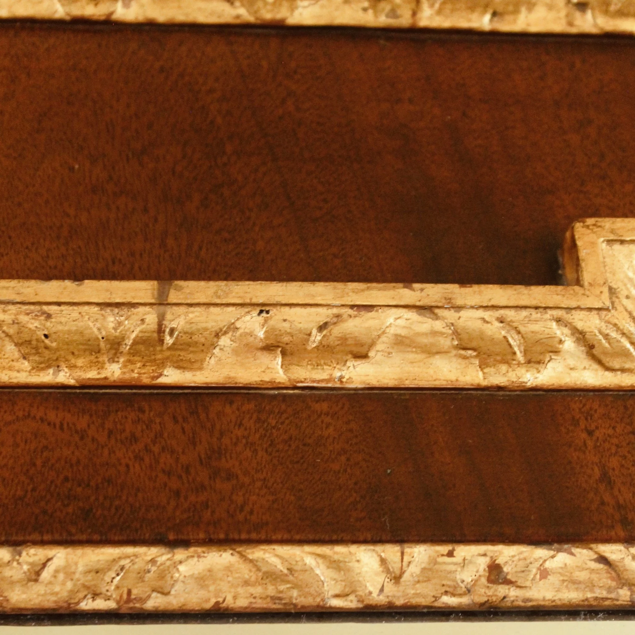 American Chippendale Federal Mahogany and Parcel Gilt Constitution Mirror with Ho Ho Bird Crest