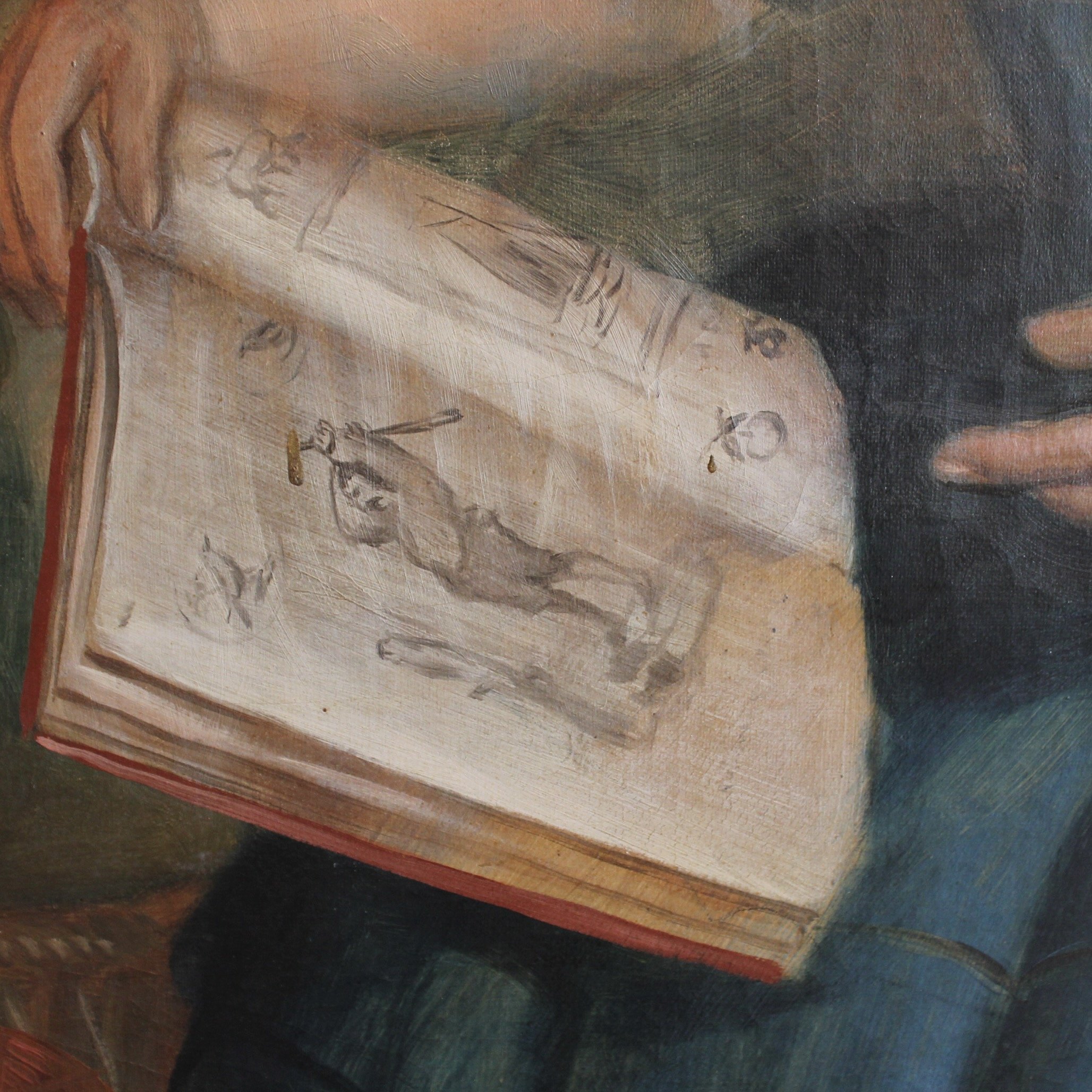 Portrait of a Little Girl, Oil on Canvas Dated 1850 by John Alfred Giles