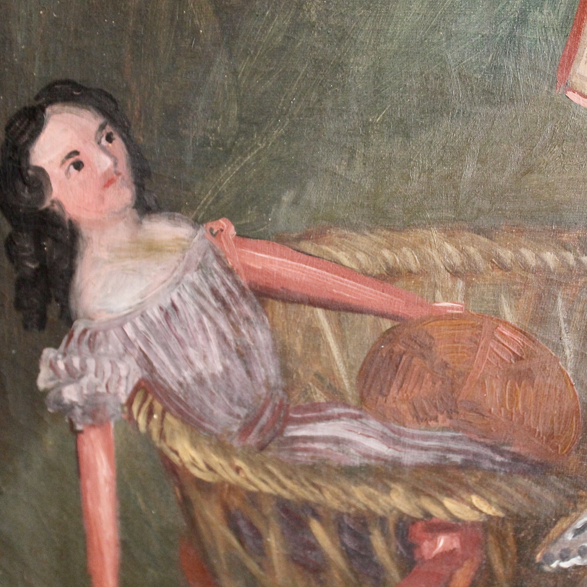 Portrait of a Little Girl, Oil on Canvas Dated 1850 by John Alfred Giles