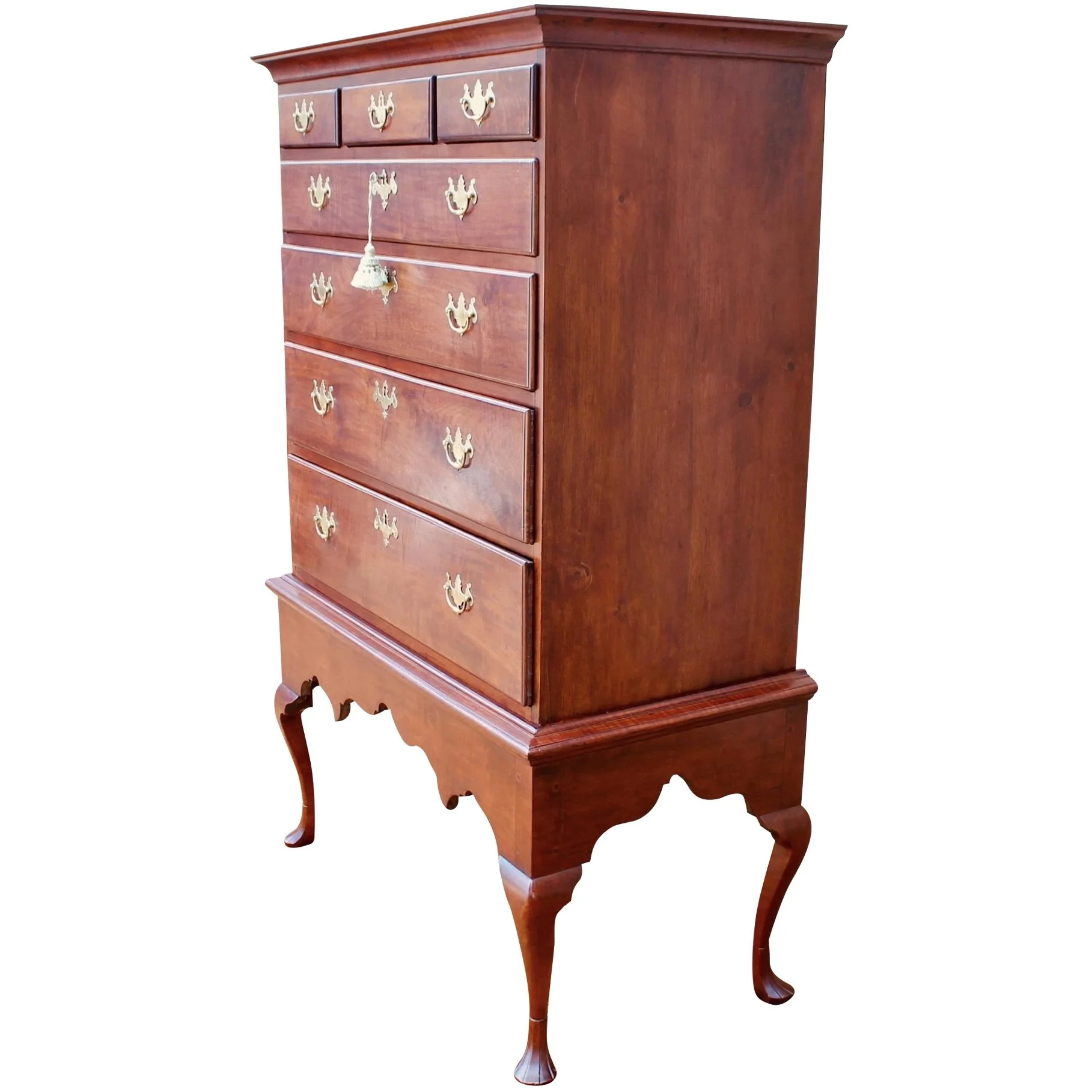 American (Philadelphia) Walnut Chest on Frame with Stocking Feet, ca. 1750