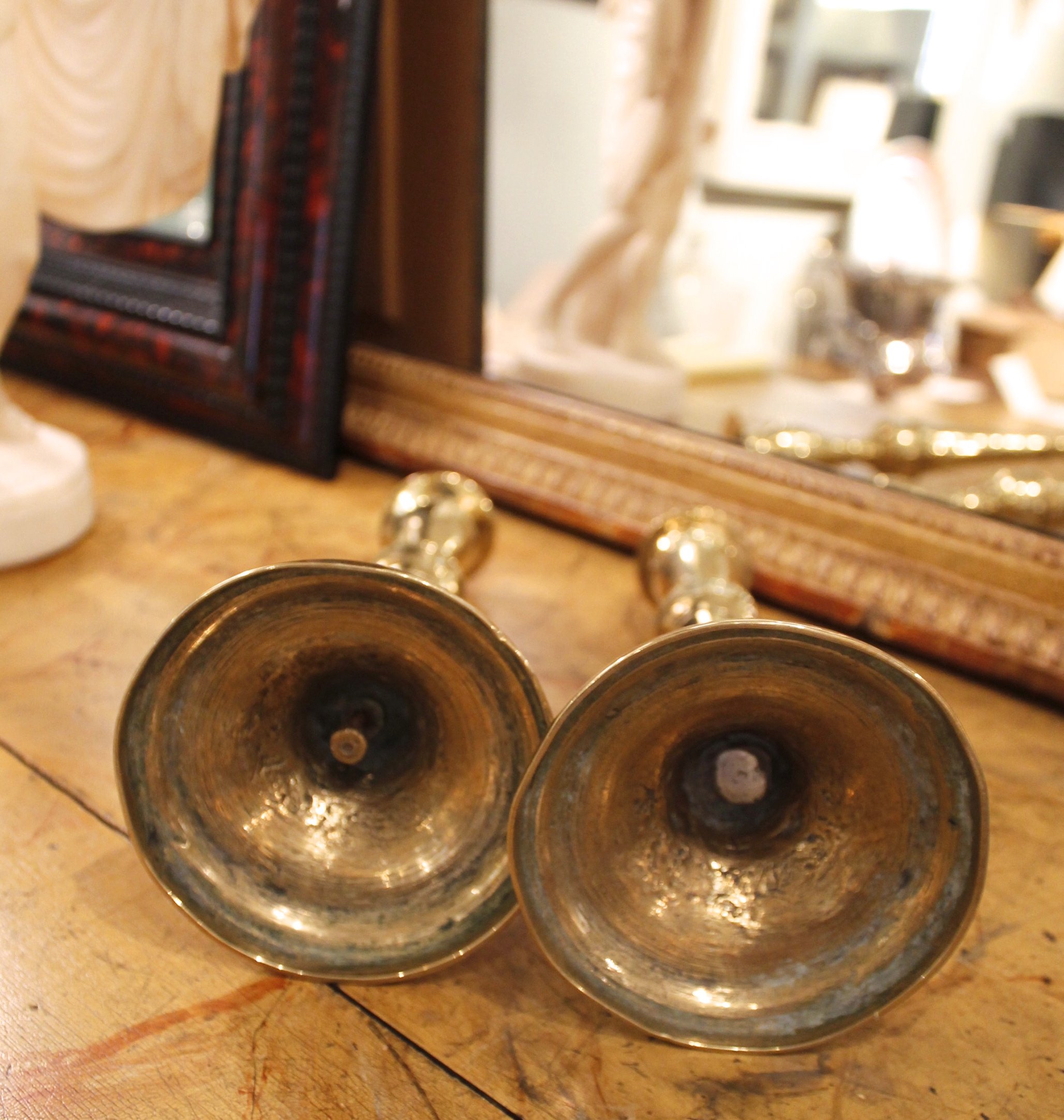 Pair of George III Brass Candlesticks