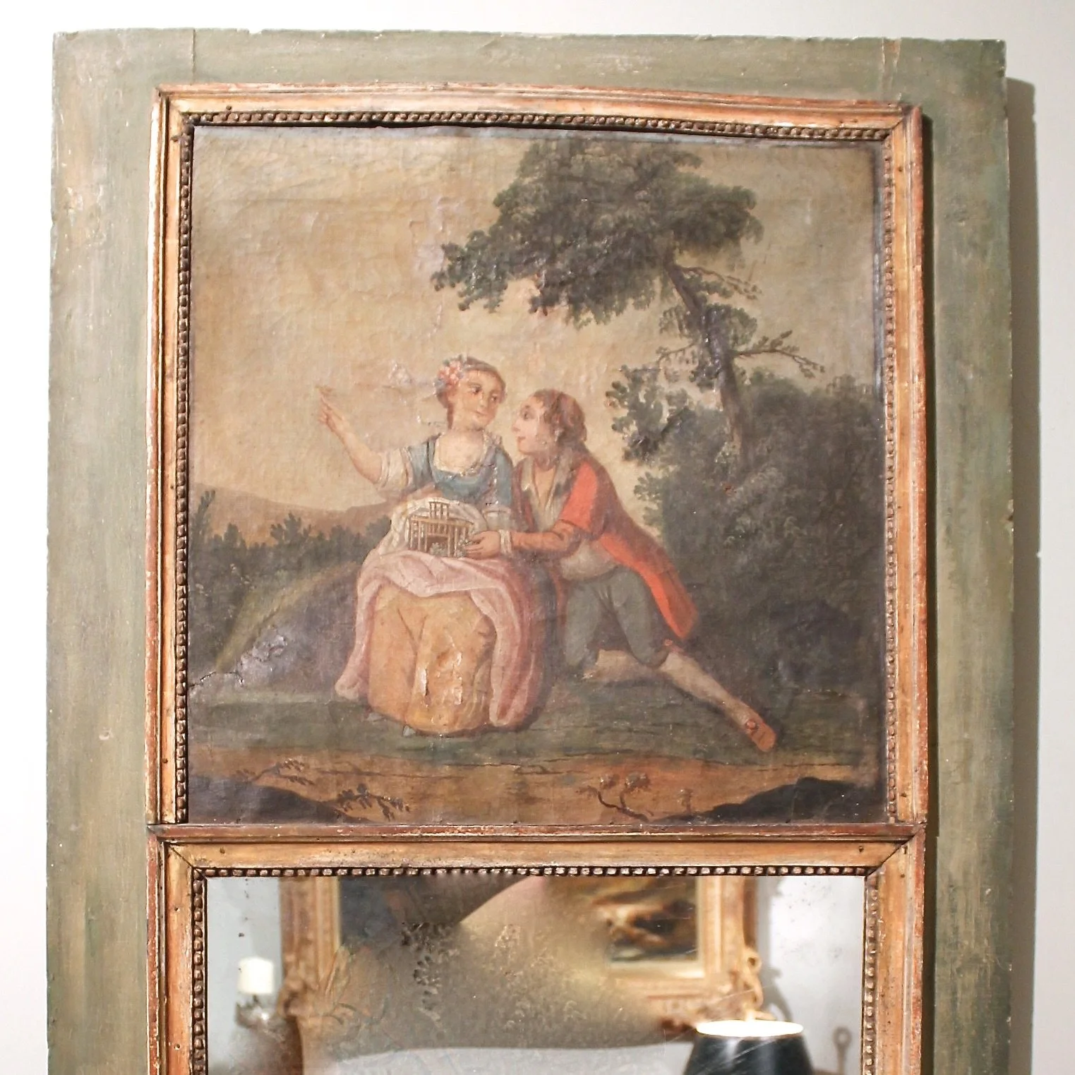 French Louis XVI Period Trumeau Mirror, 18th Century