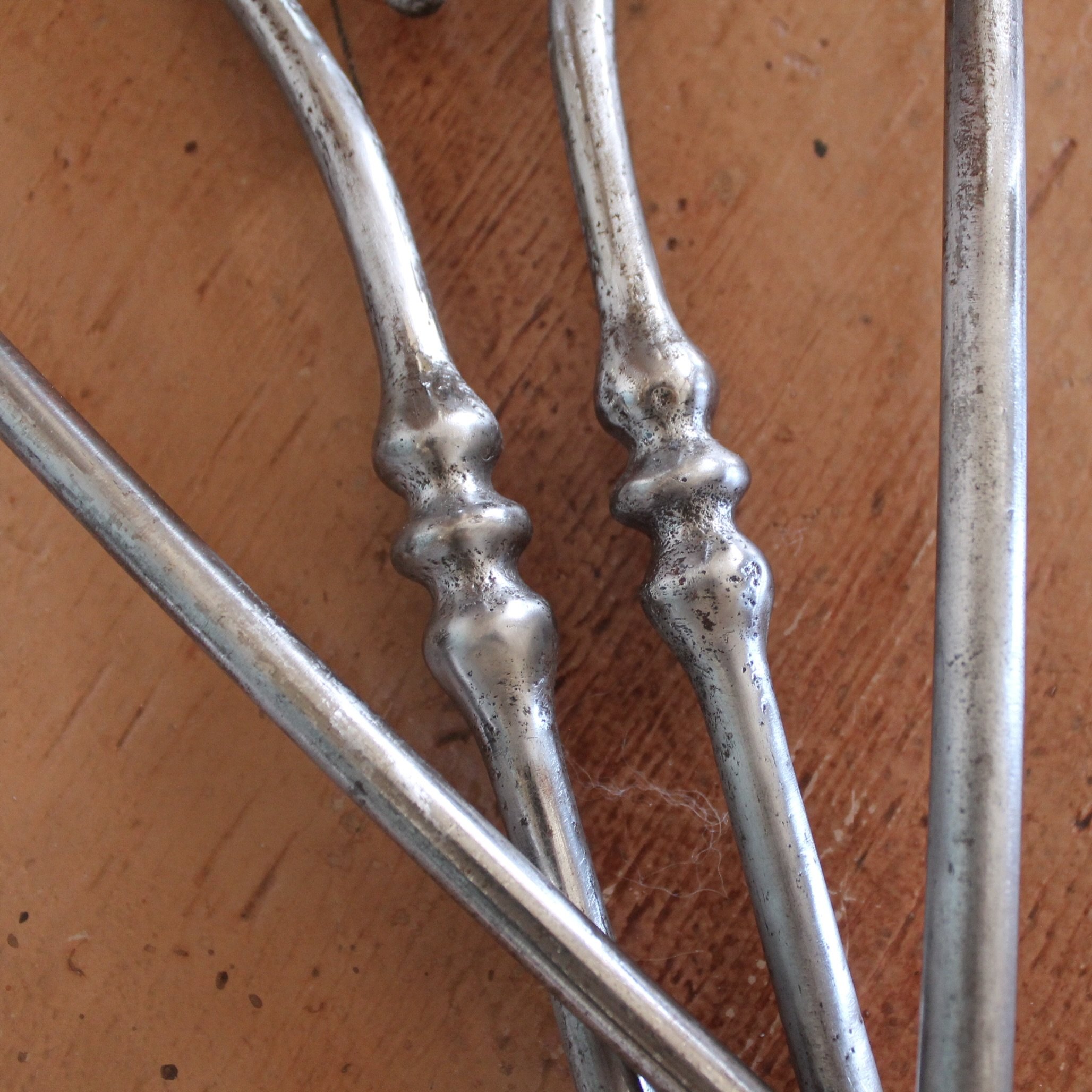 Georgian Polished Steel and Brass Firetools- Set of Three