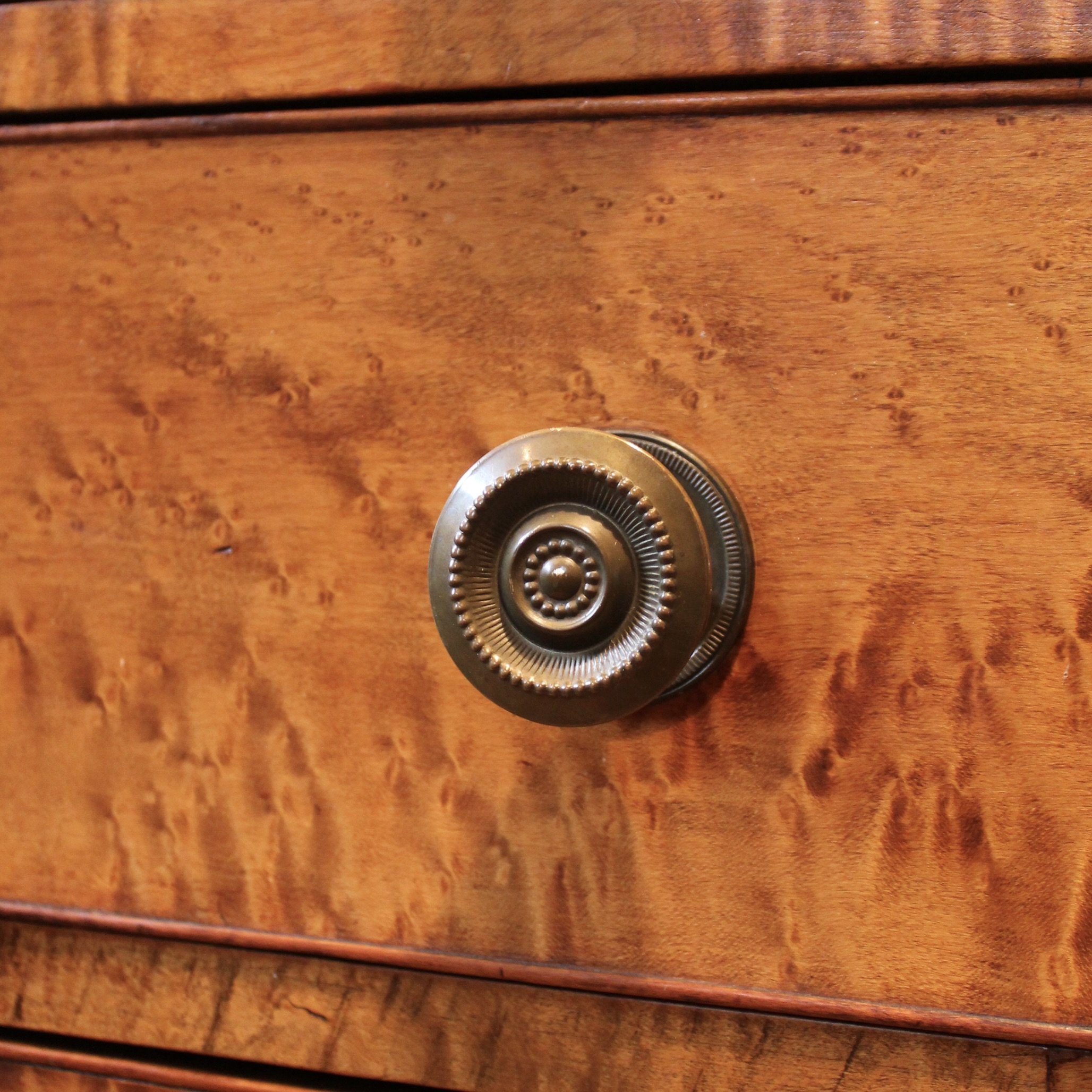 American Federal Bird’s Eye and Tiger Maple Sheraton Chest of Drawers