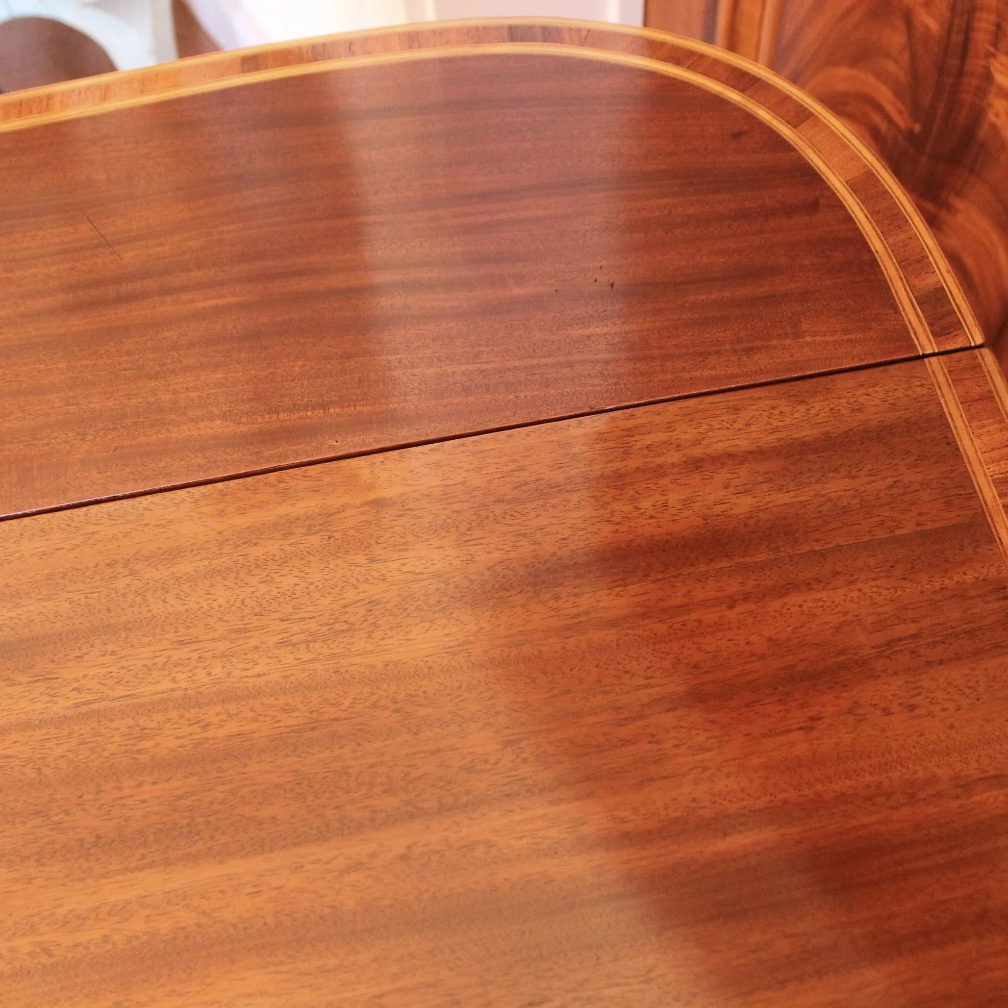 George III Period English Mahogany and Tulipwood Pembroke Table
