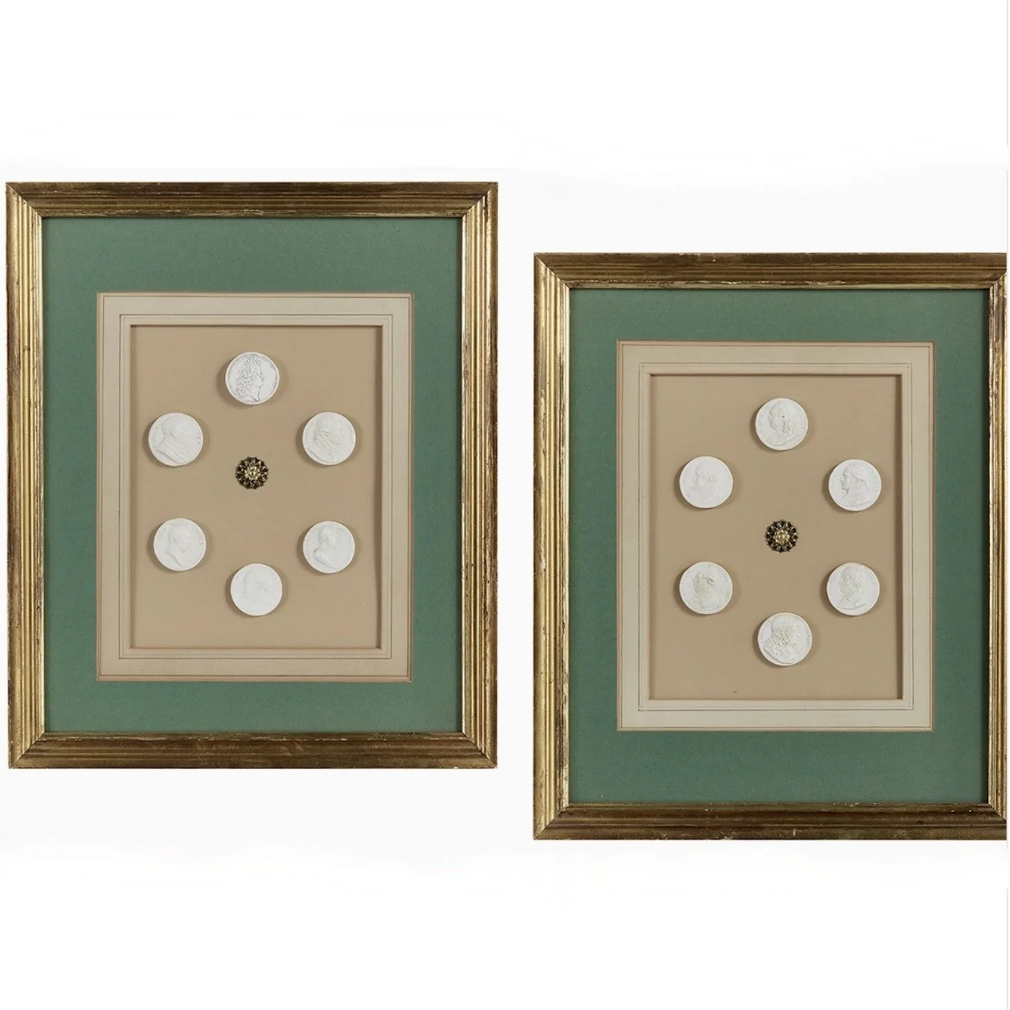 Pair of Framed Sets of Intaglios