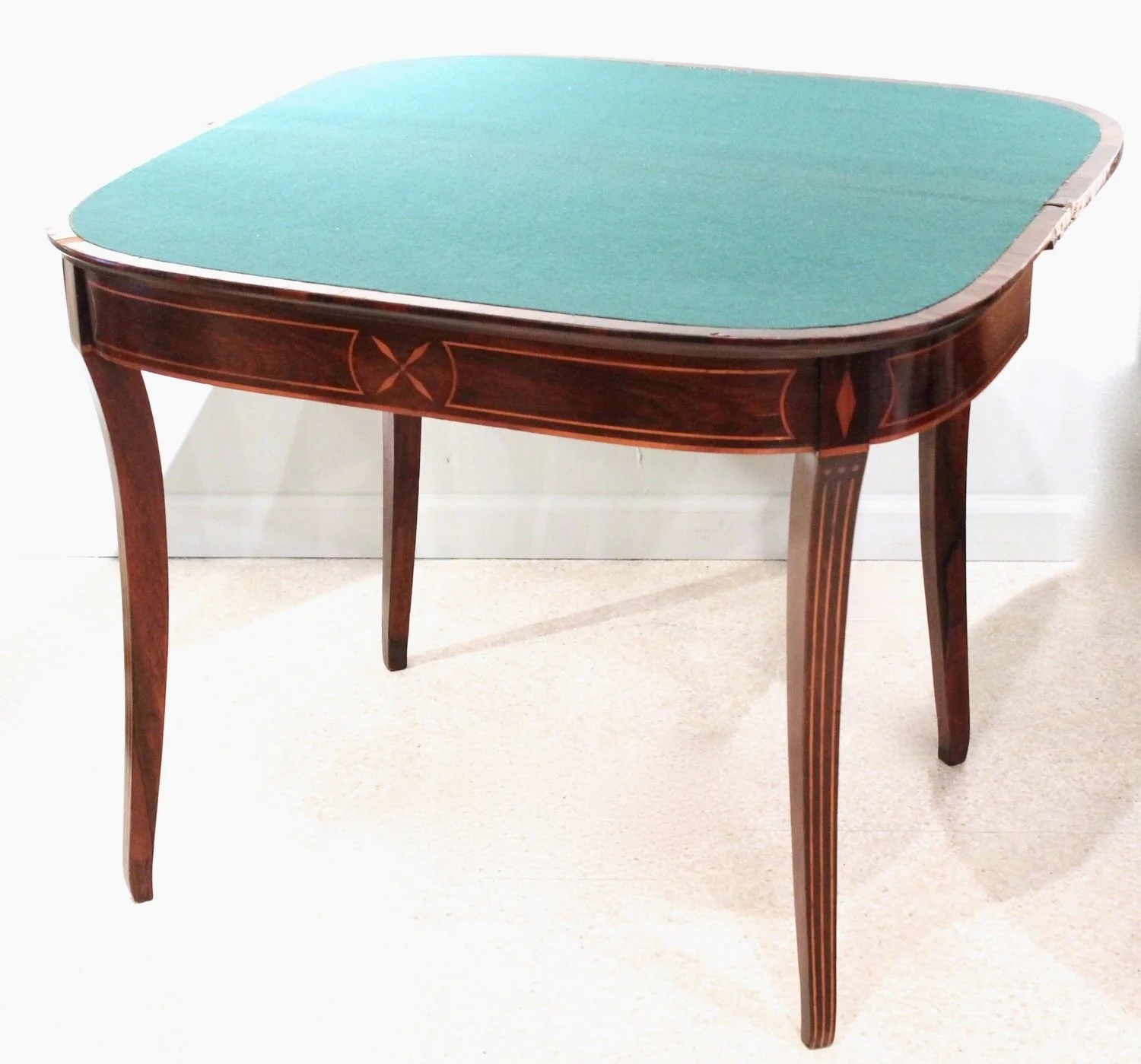 George III Inlaid Rosewood Flip Top Card Table