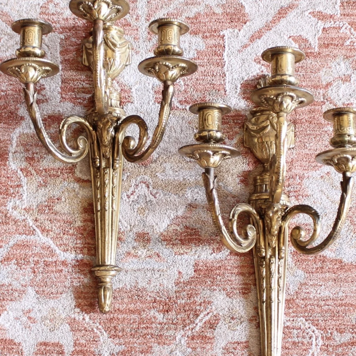 Pair of French Louis LXVI Style Three Light Sconces