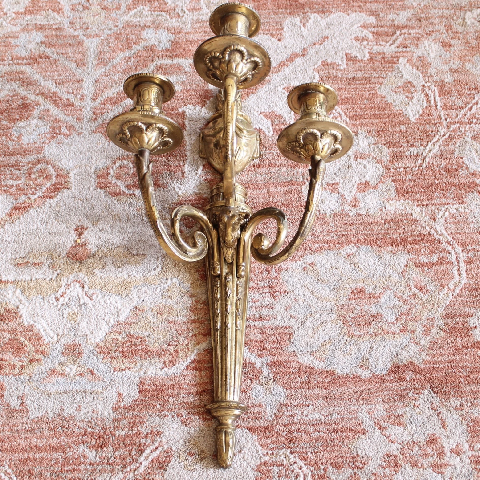 Pair of French Louis LXVI Style Three Light Sconces