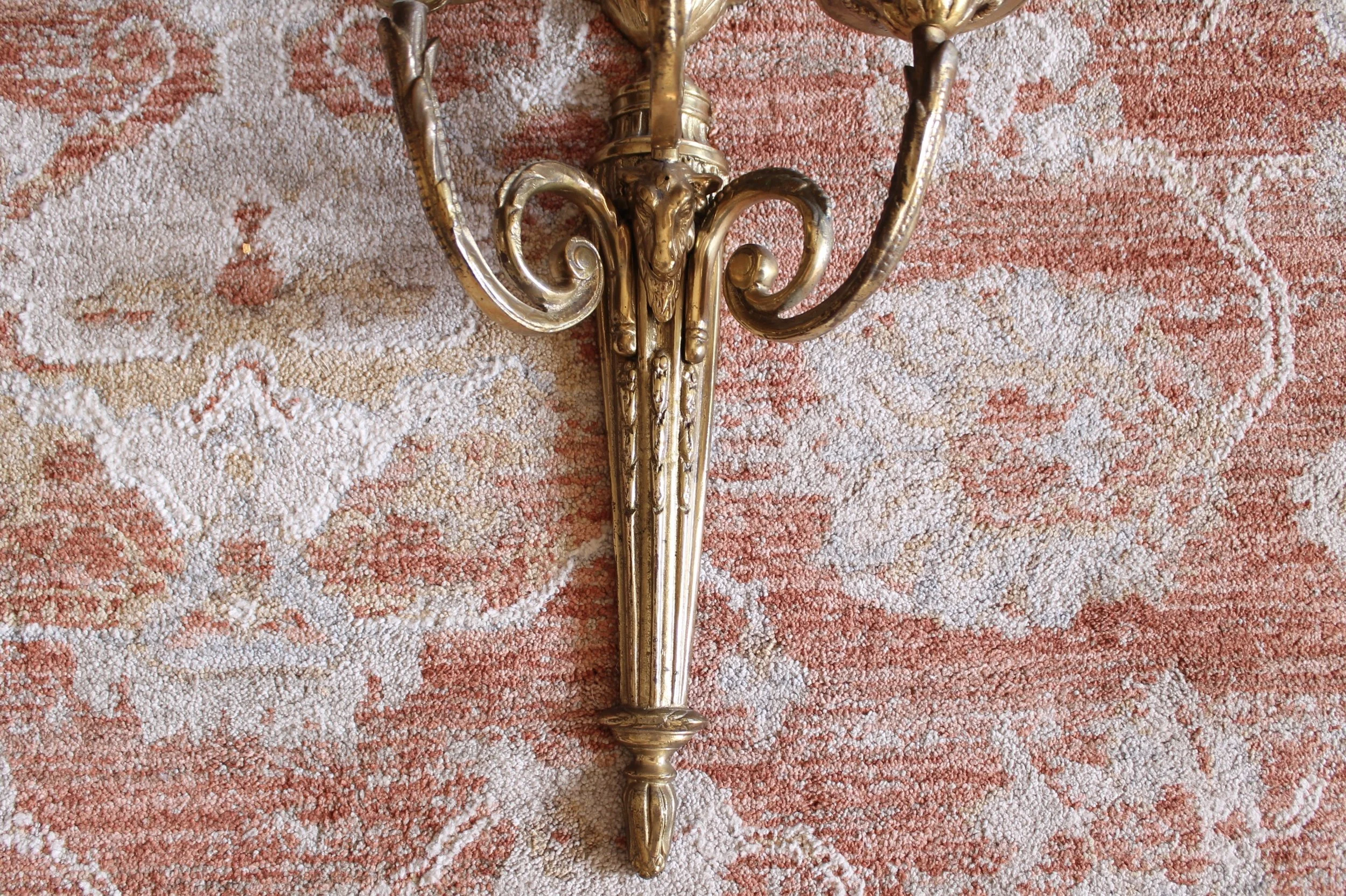 Pair of French Louis LXVI Style Three Light Sconces