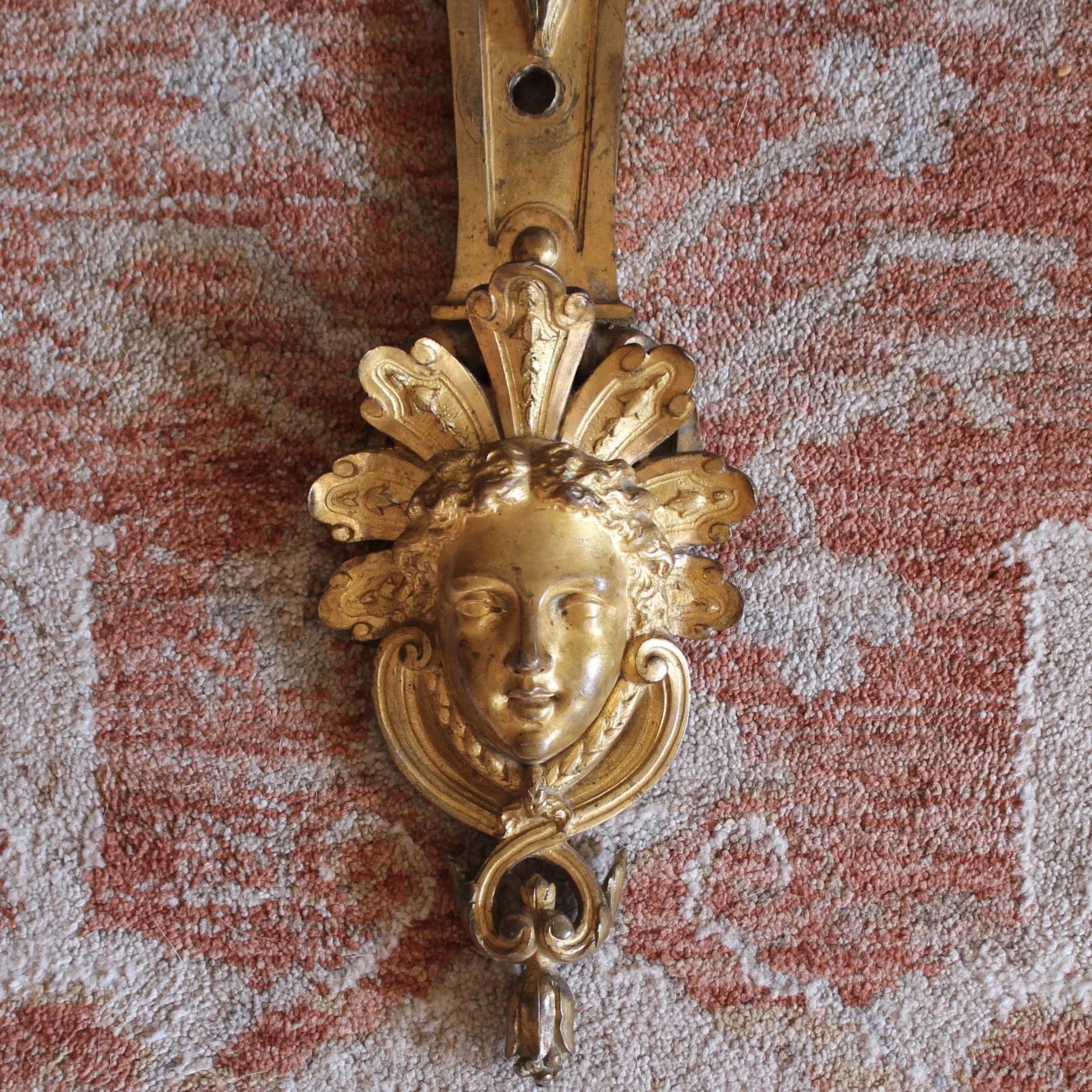Pair of Large French Régence Style Gilt Bronze Sconces