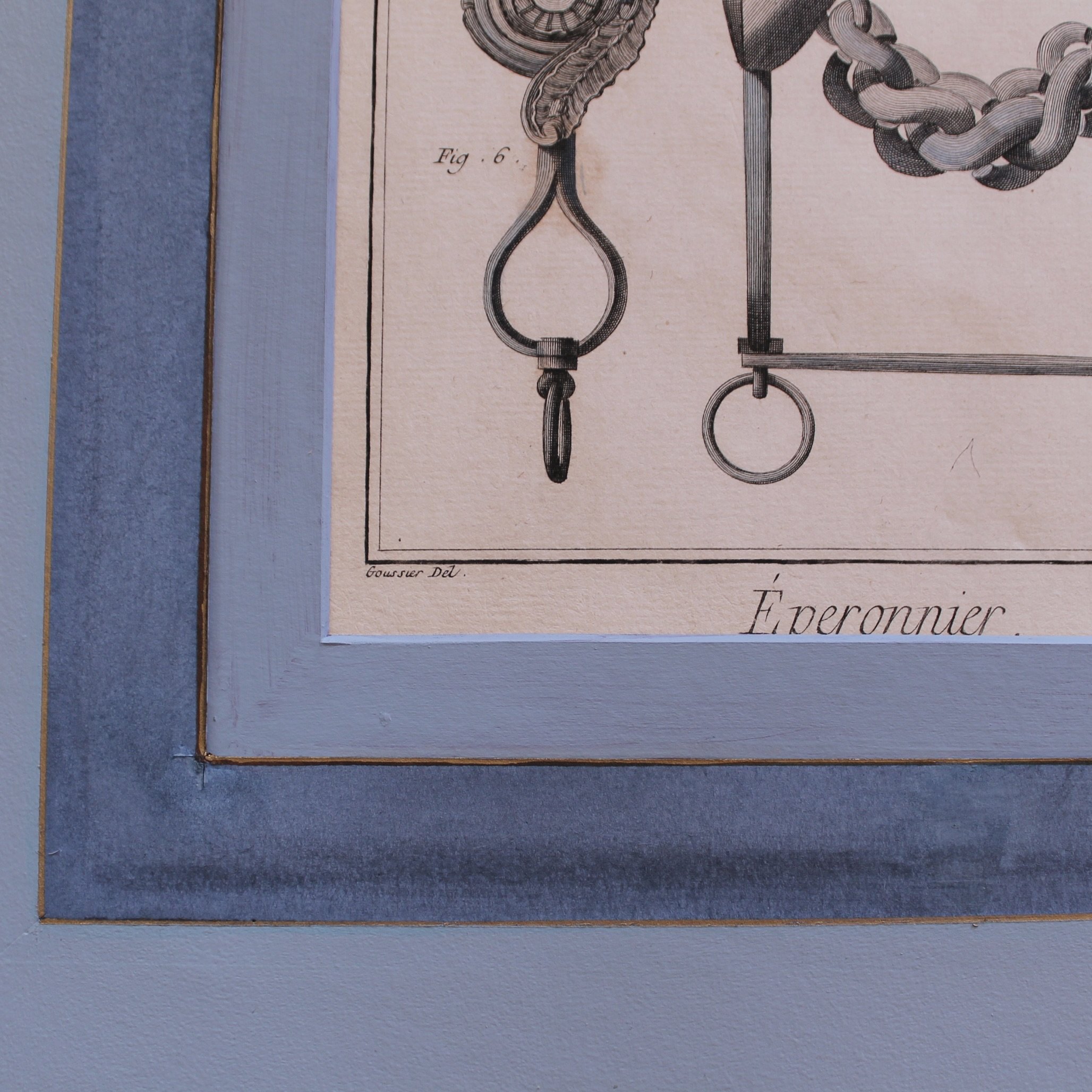 Antique French Engravings of Horse Bits