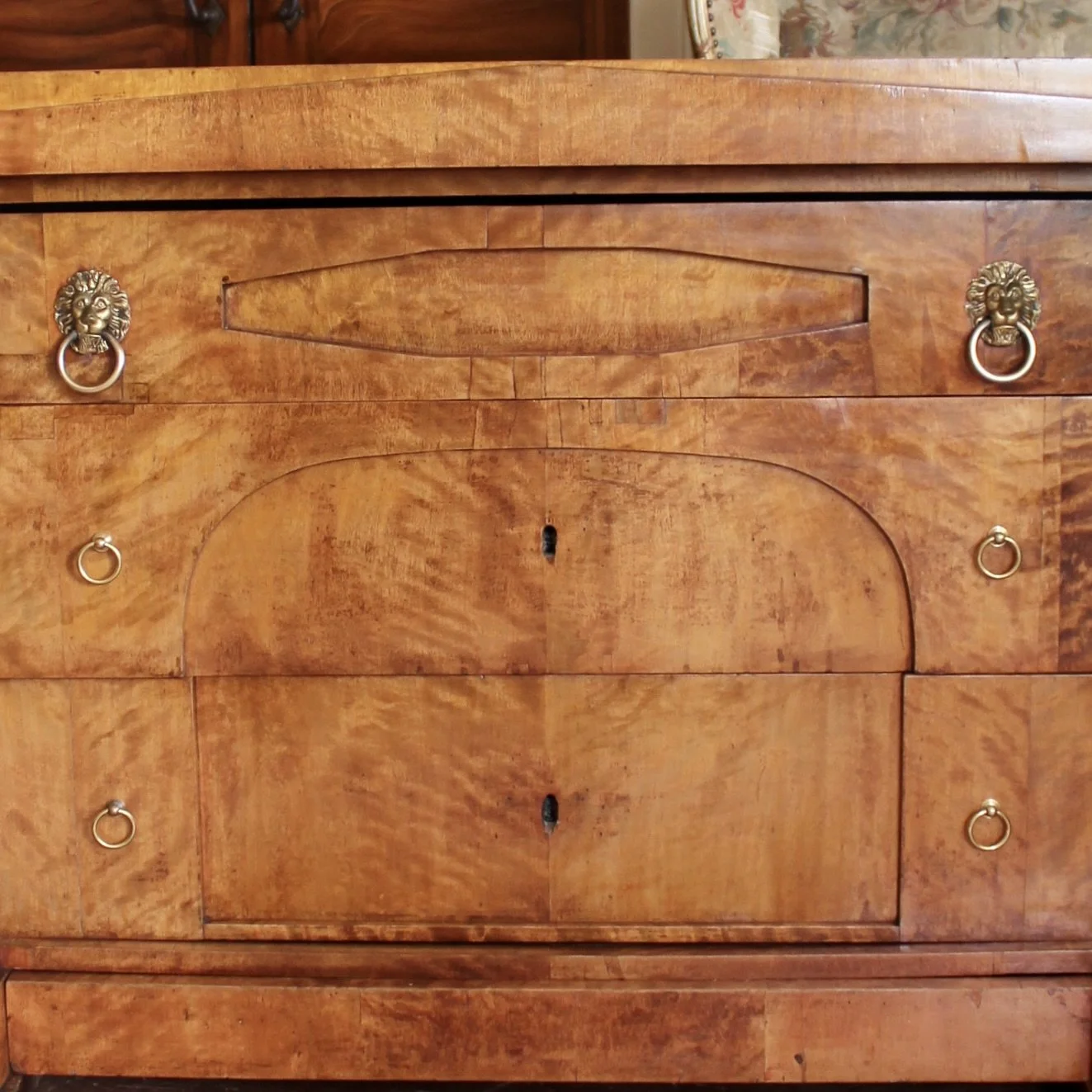 Biedermeier Birch Commode / Chest of Drawers