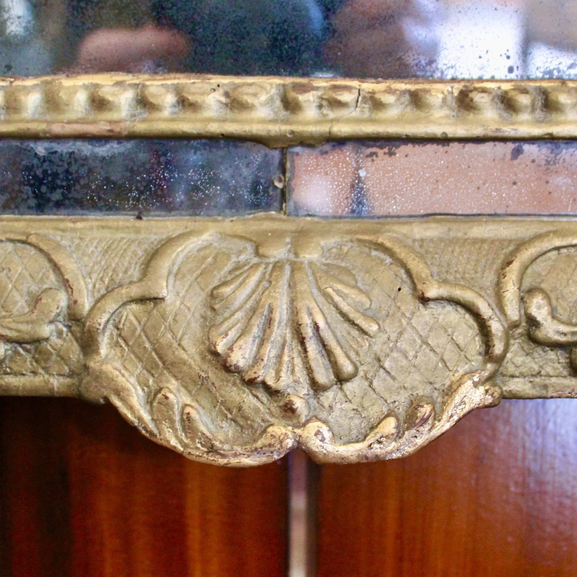 Small French Régence Gilt Wood Mirror