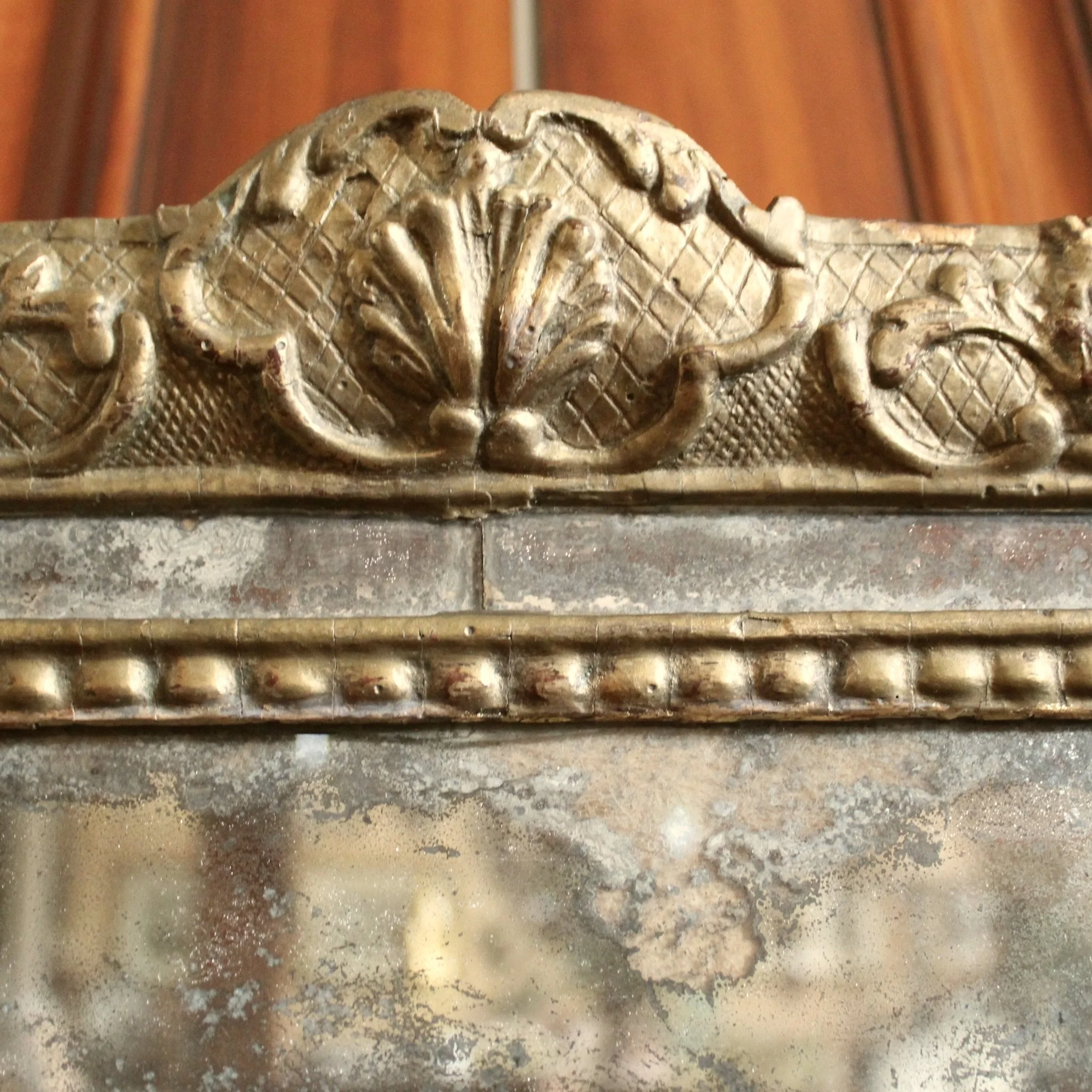 Small French Régence Gilt Wood Mirror