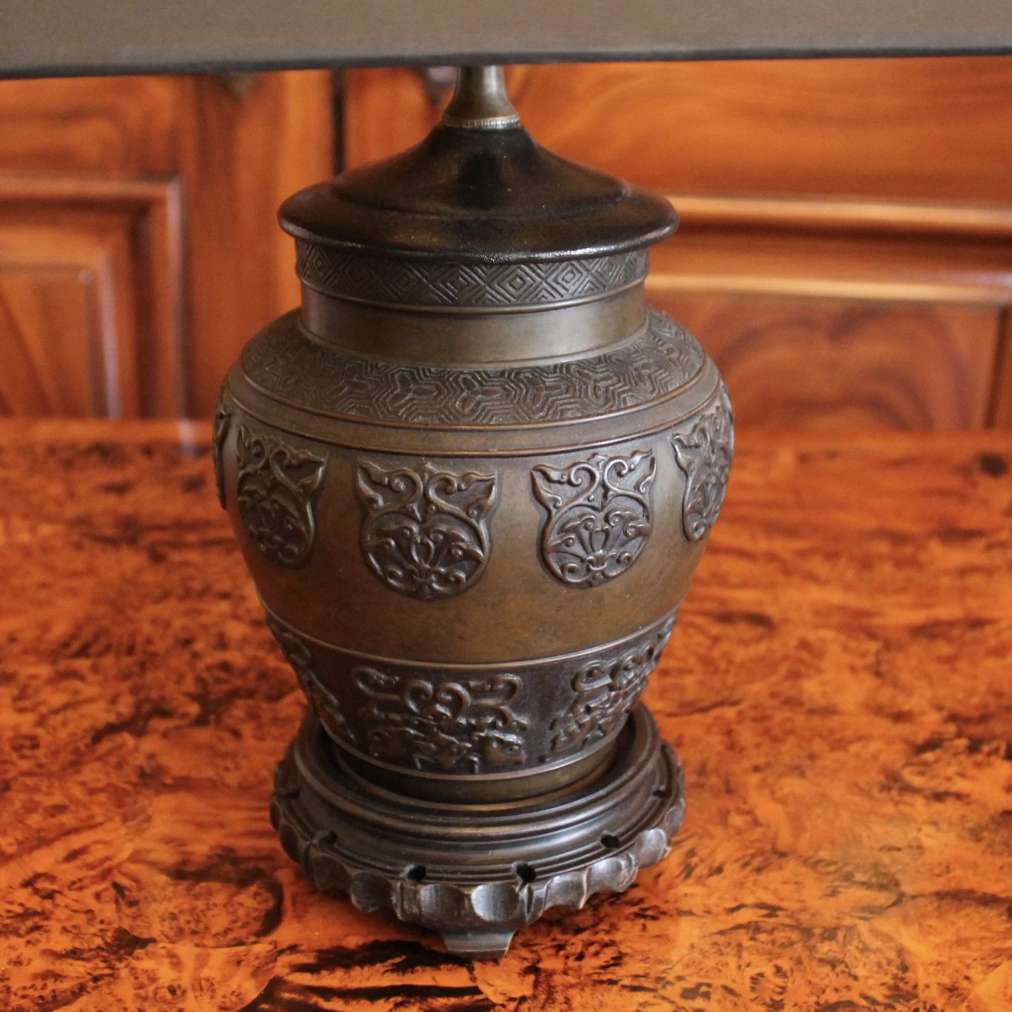 Chinese Antique Bronze Vessel Lamp
