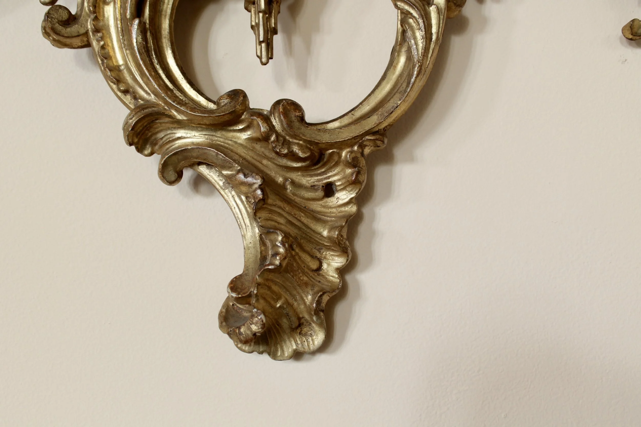 Italian Carved and Gilded Chippendale Rococo Style Mirror